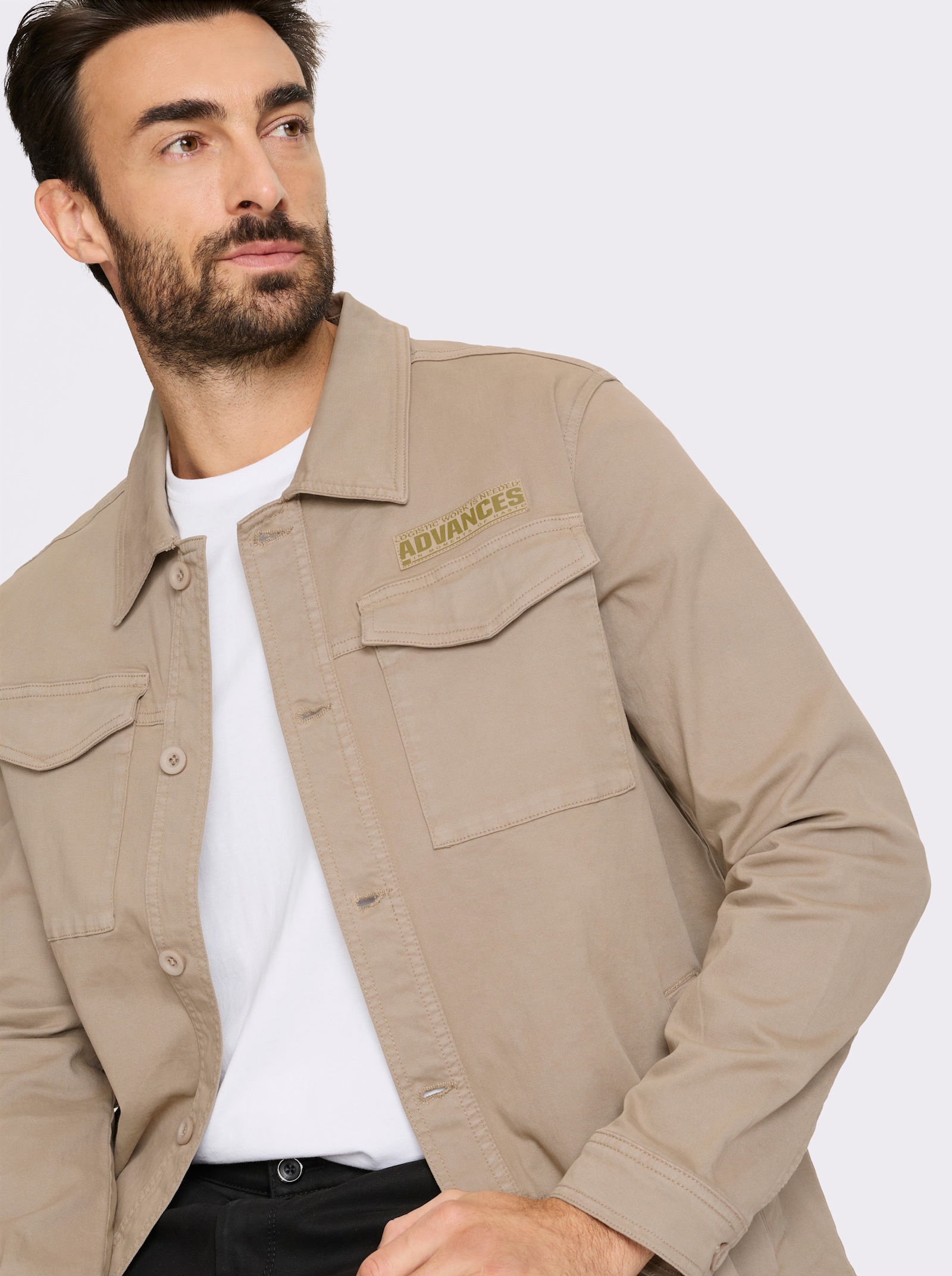 Catamaran Jacke mit Klettverschluss-Brusttaschen - schlamm