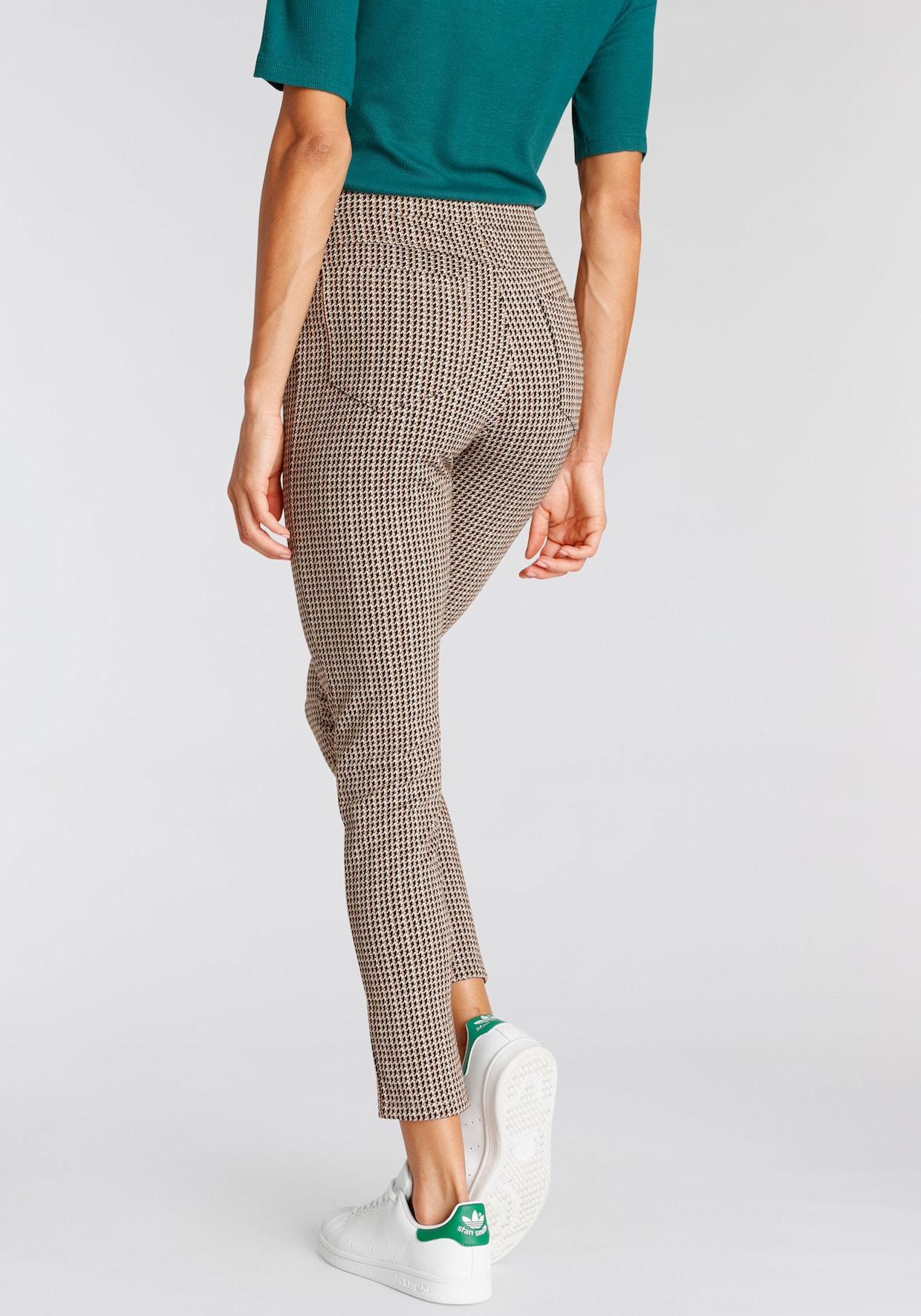 LASCANA Legging - zwart/beige/wit gedessineerd