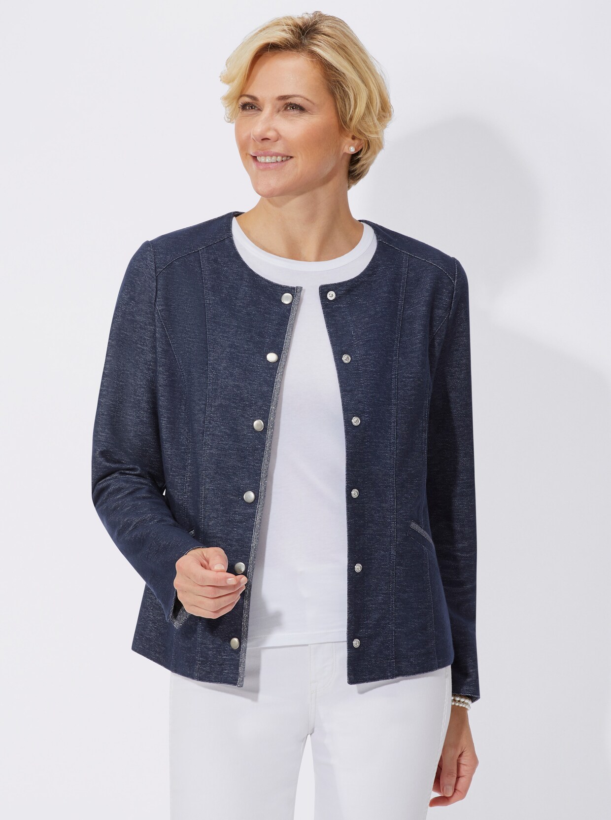 Jerseyblazer - jeansblau