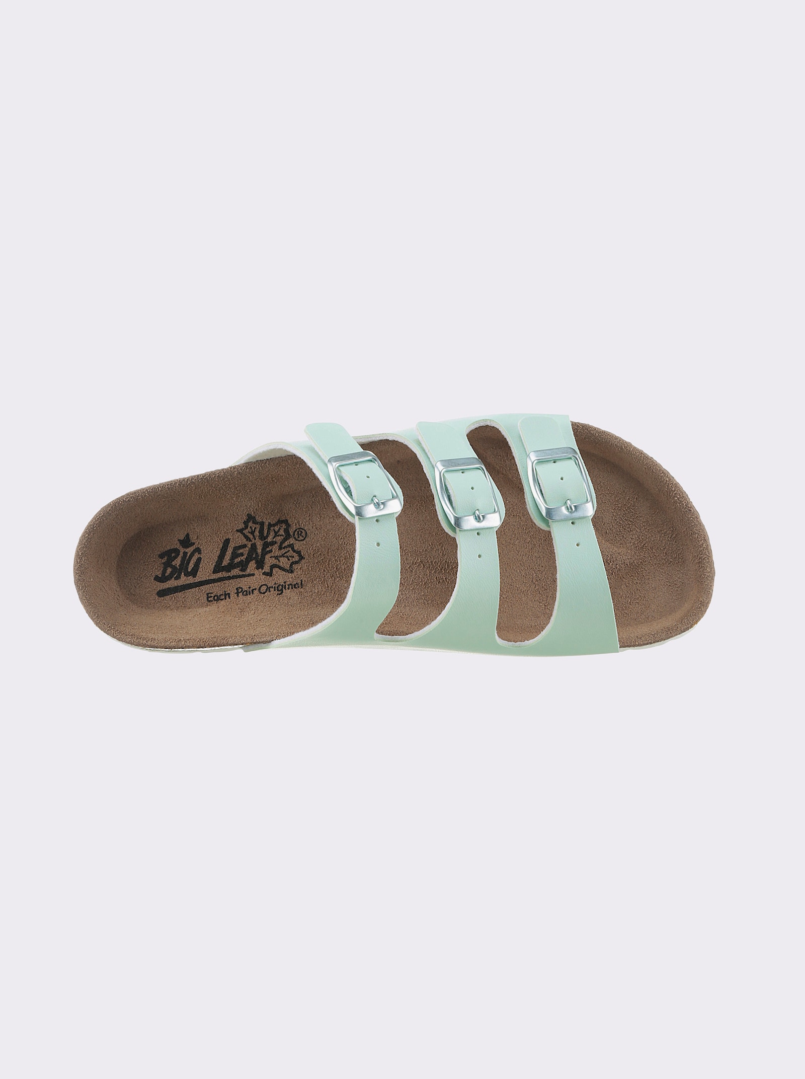 Bio Time Slipper in slanke breedte F - ijsblauw