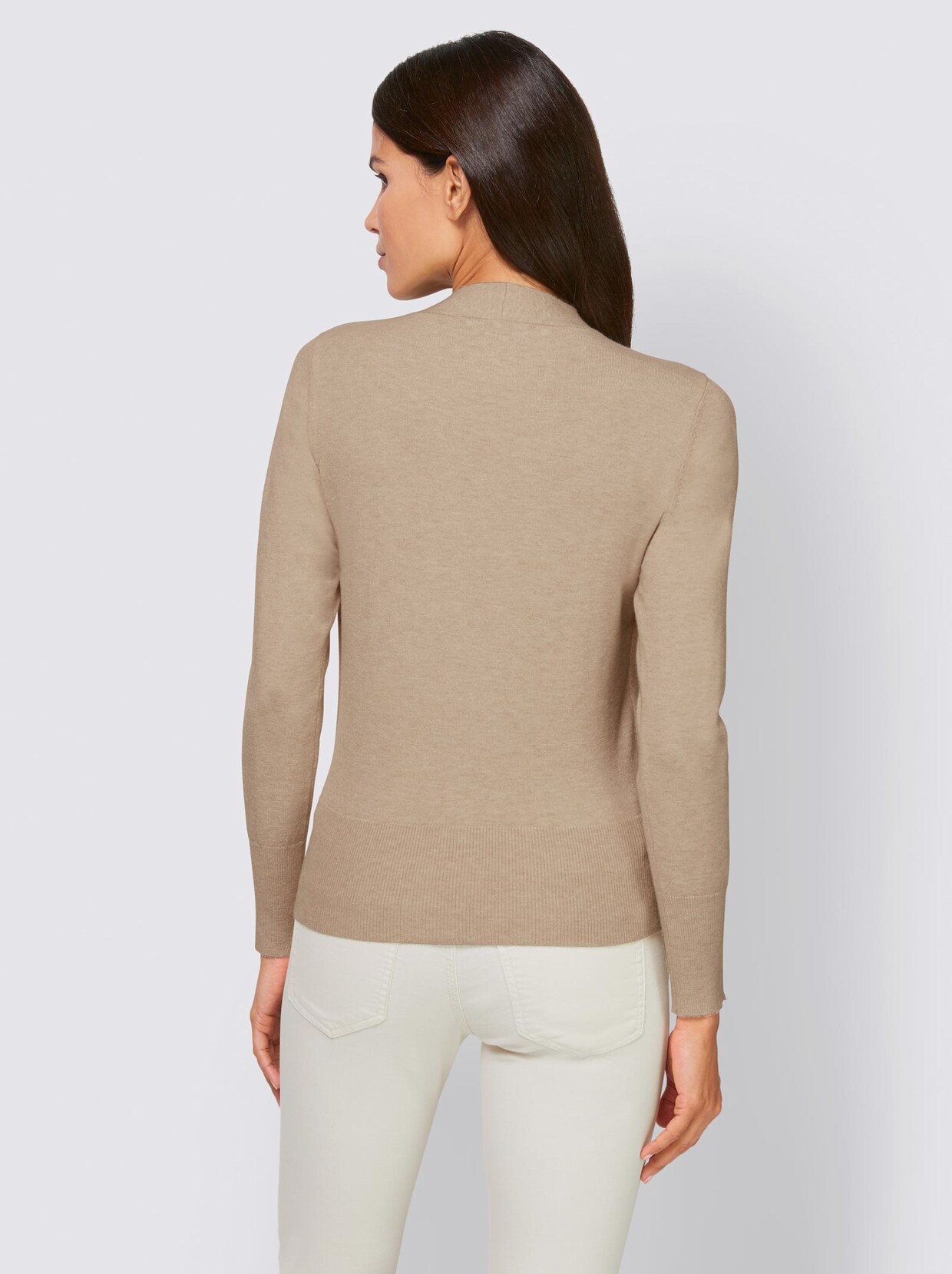 Ashley Brooke 2-in-1-Pullover - sand-meliert