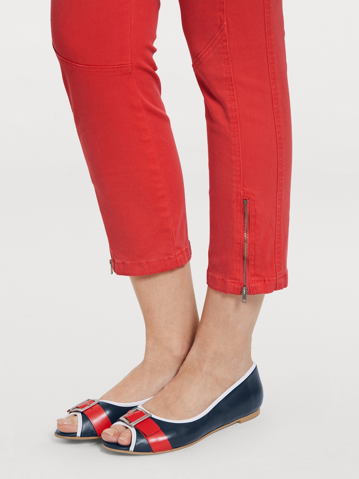 heine Broek met smalle pijpen - hibiscus