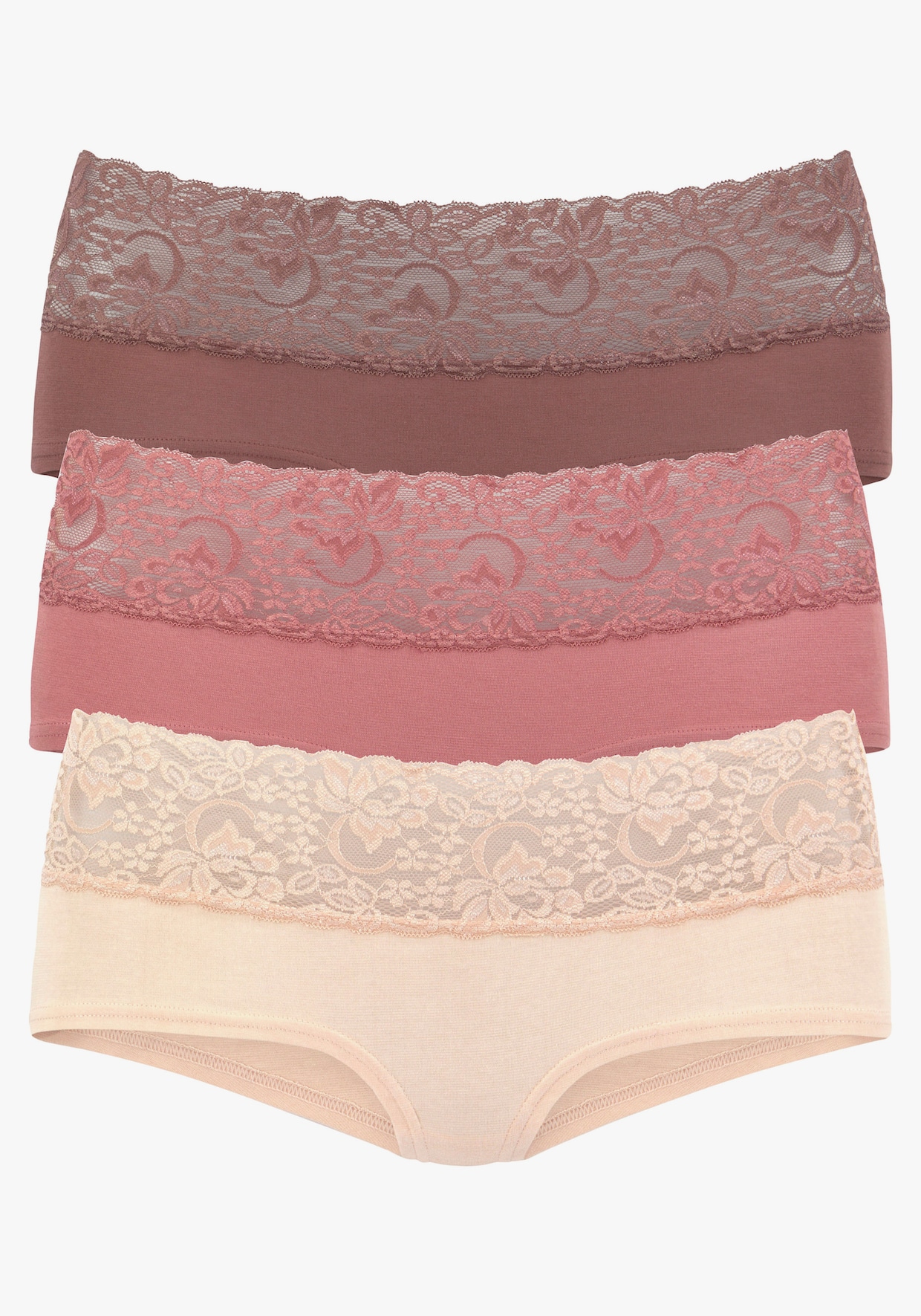 Vivance Panty - roze, bessenrood, mahonie