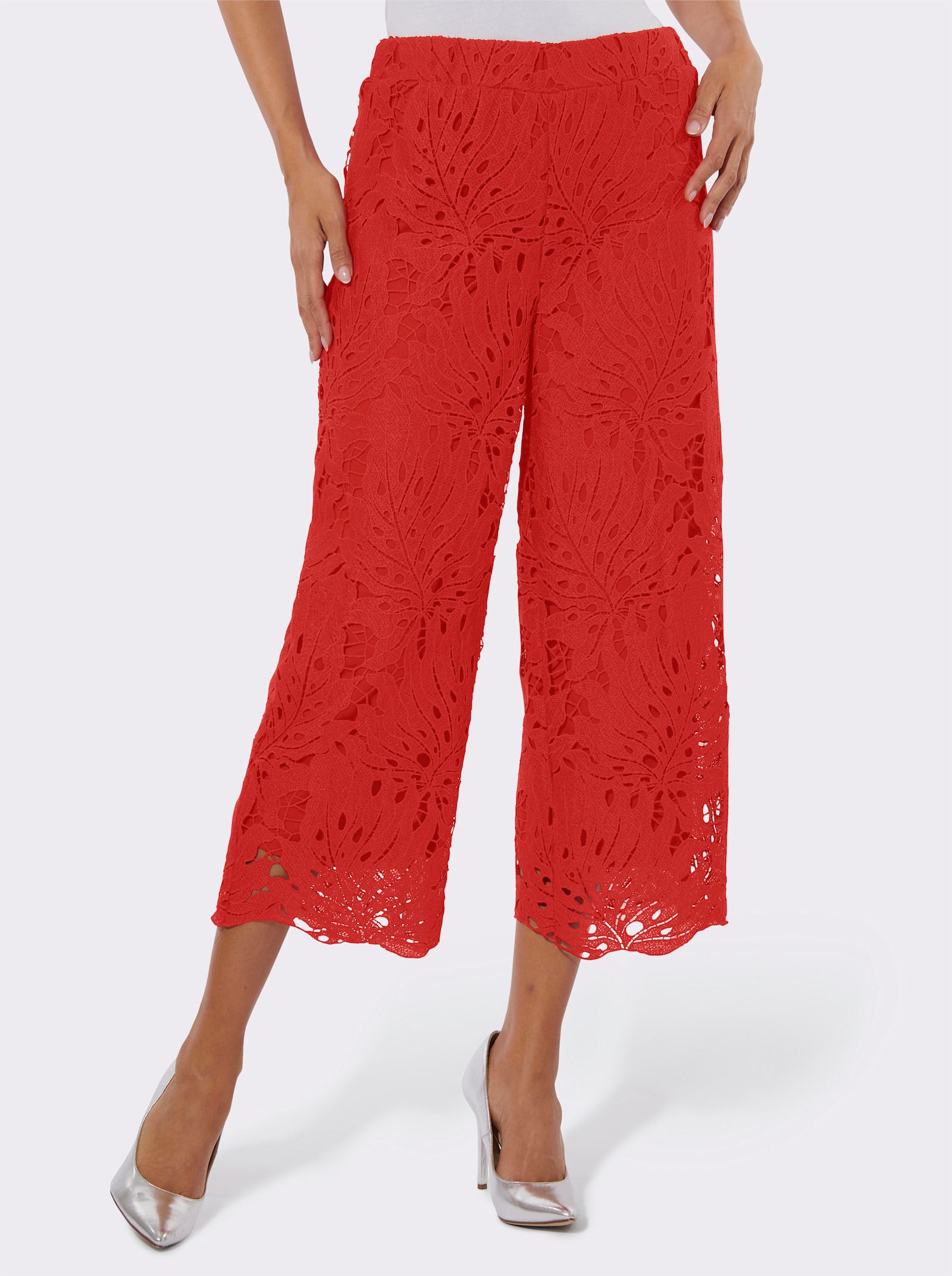 Marlene-Hose mit Rundum-Dehnbund - rot