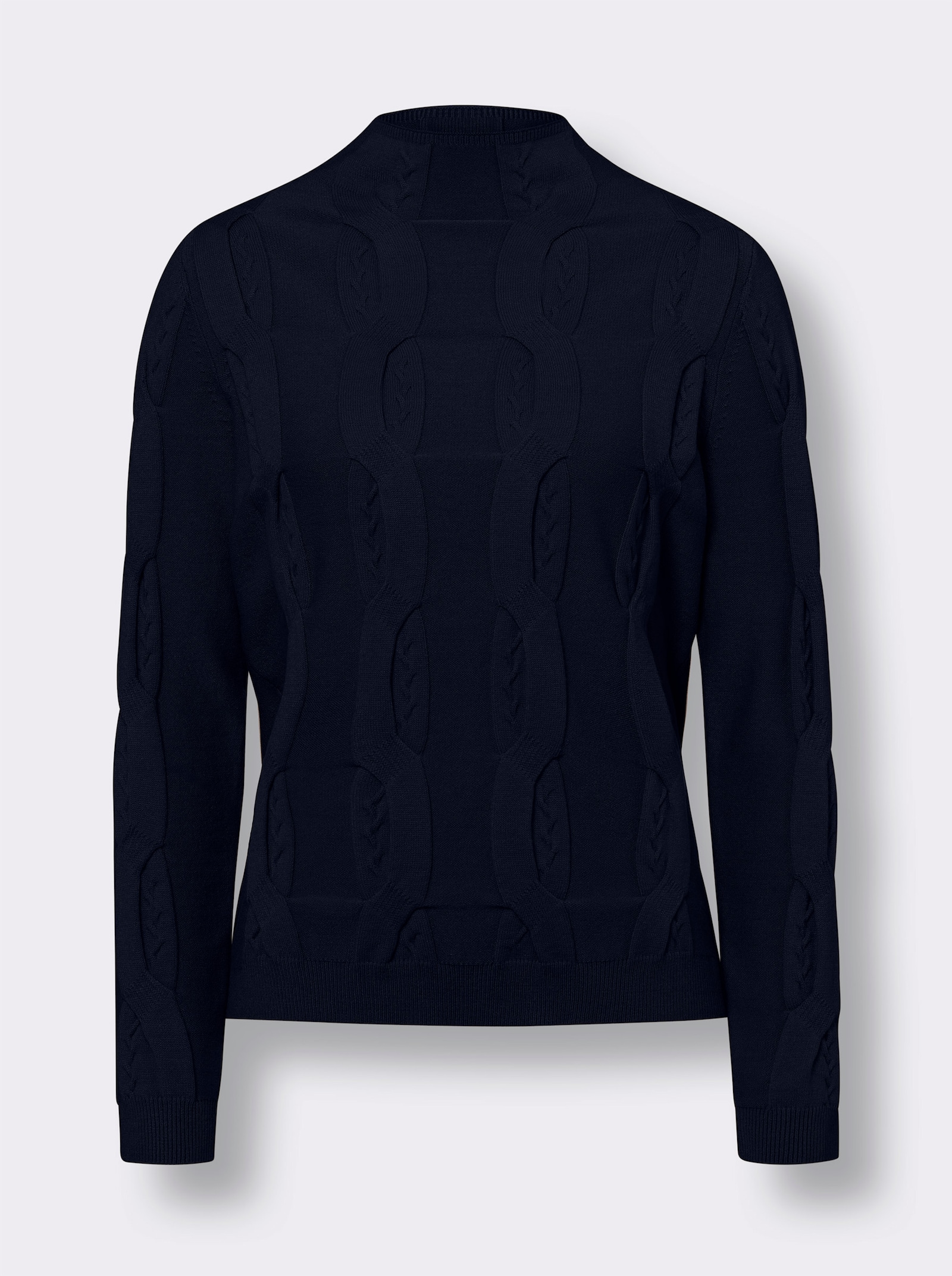 heine Pullover mit Zopfmuster - marine