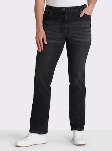 5-Pocket-Jeans mit Hell-Dunkel-Effekt - black-denim