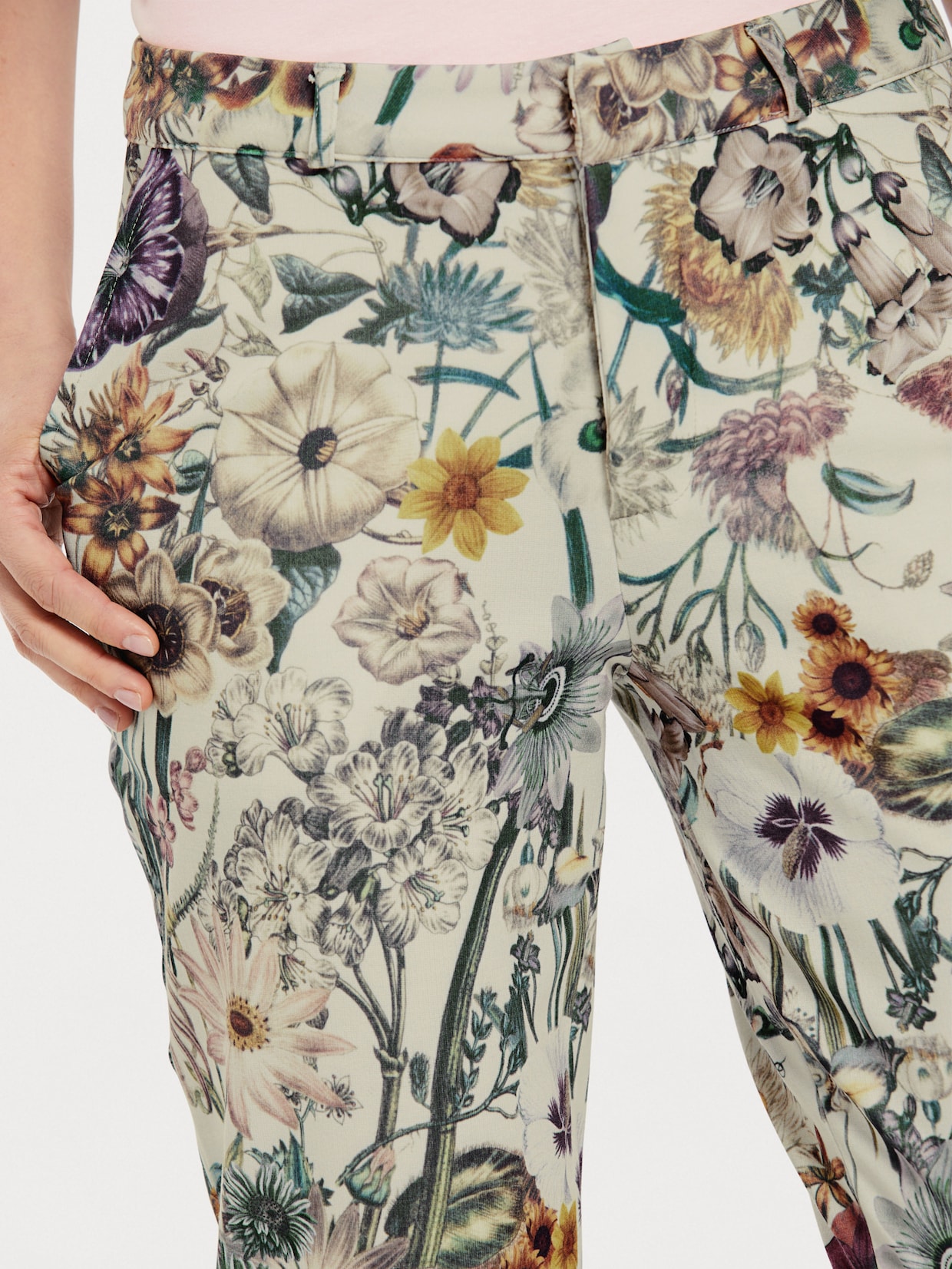 heine Bedrukte broek - bont