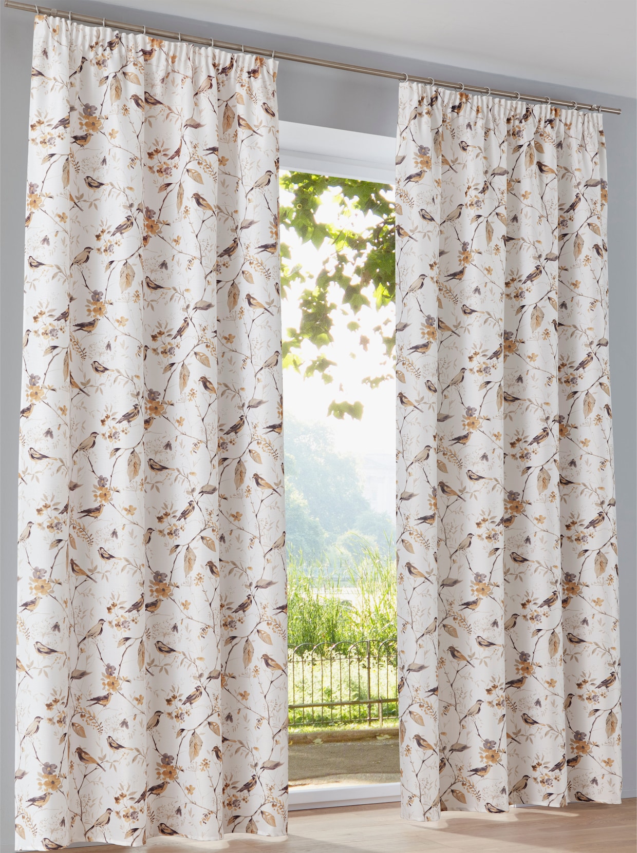 heine home gordijnen - wit geprint