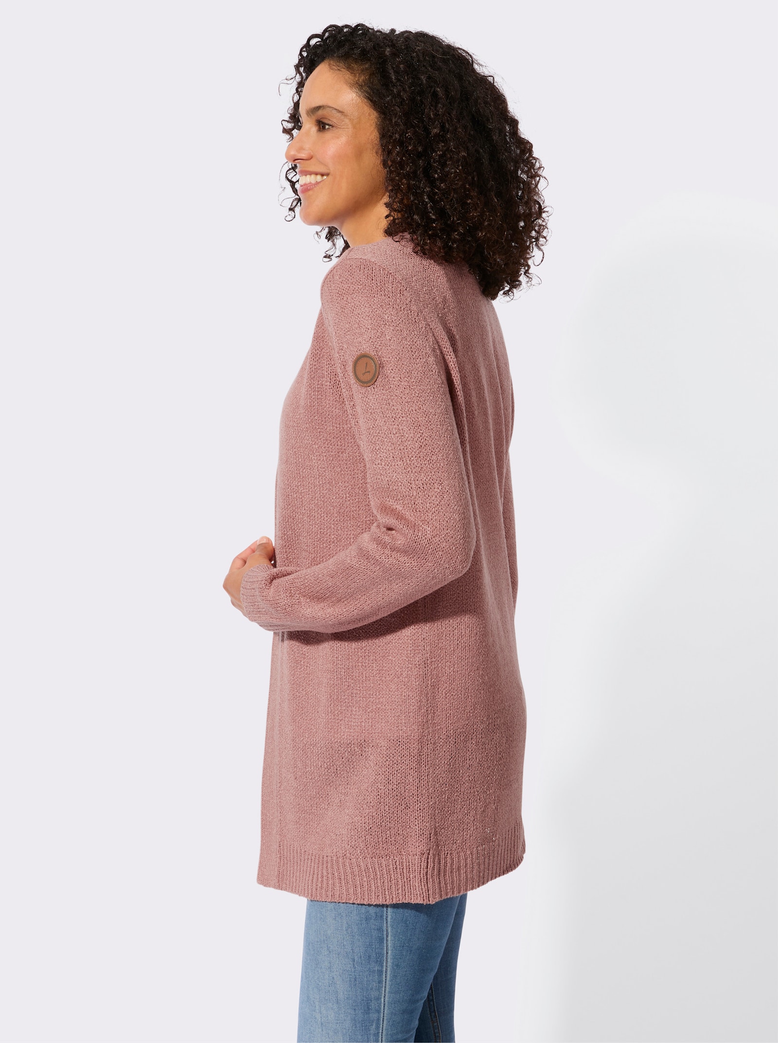 Strickjacke in pflegeleichter Qualität - rosenholz