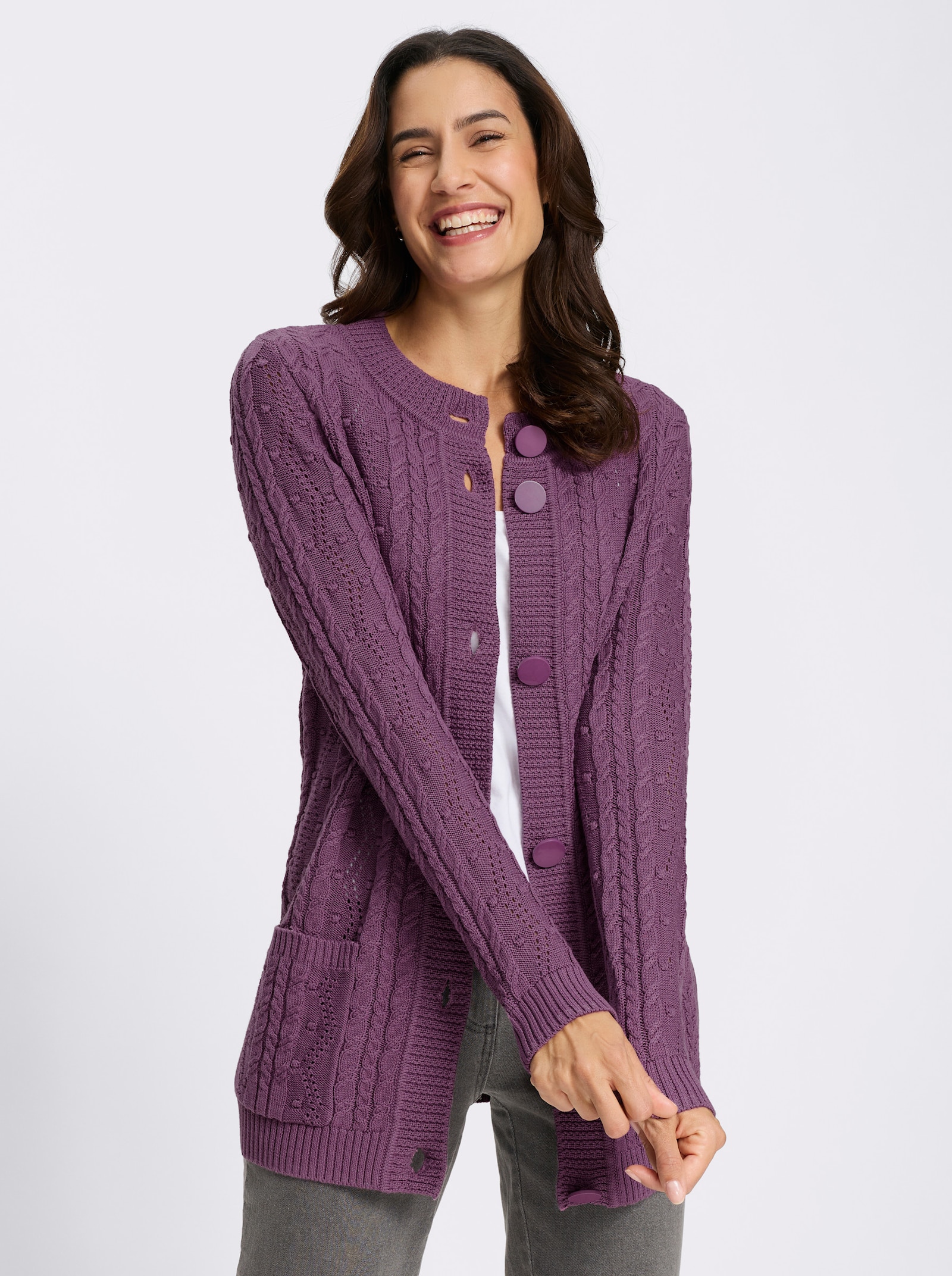Strickjacke - violett
