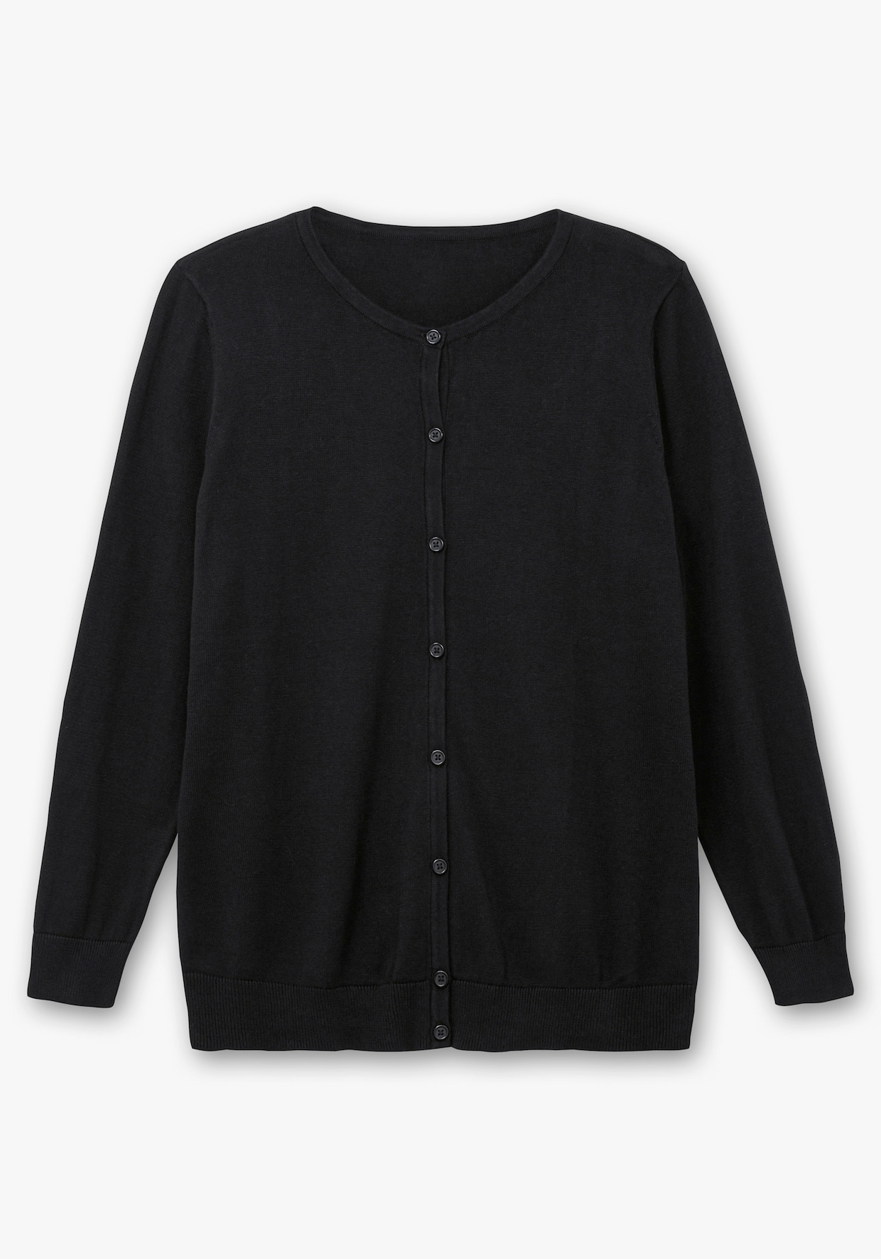 Strickjacke aus reiner Baumwolle - schwarz