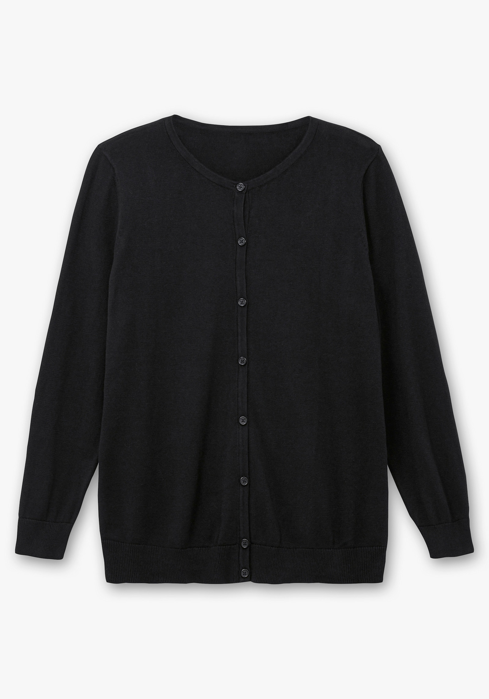 Strickjacke aus reiner Baumwolle - schwarz