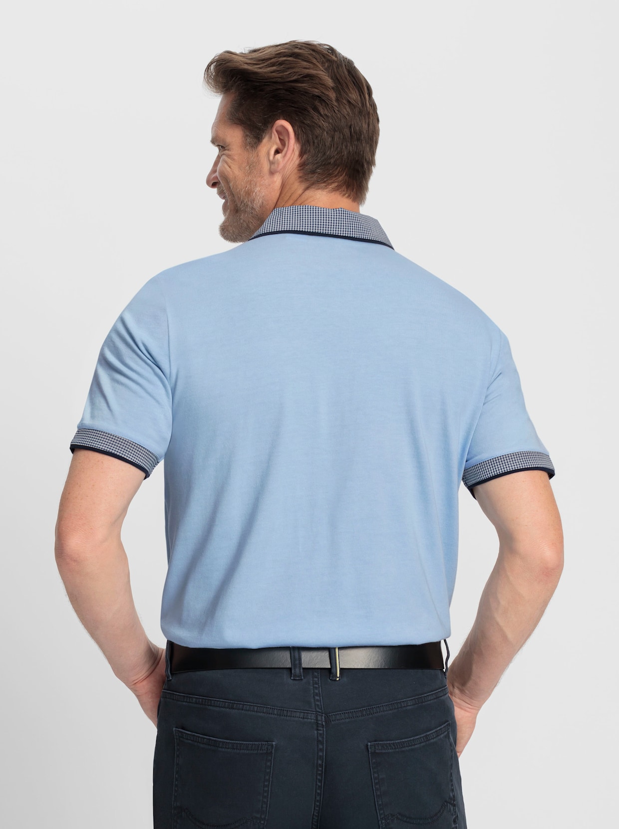 Marco Donati Shirt met korte mouwen - ijsblauw