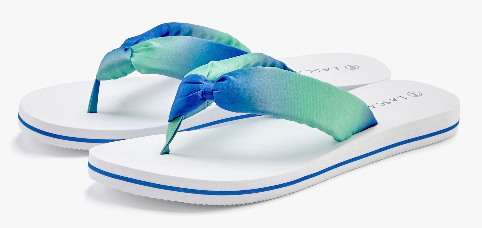 LASCANA Badslippers - turquoise kleurverloop