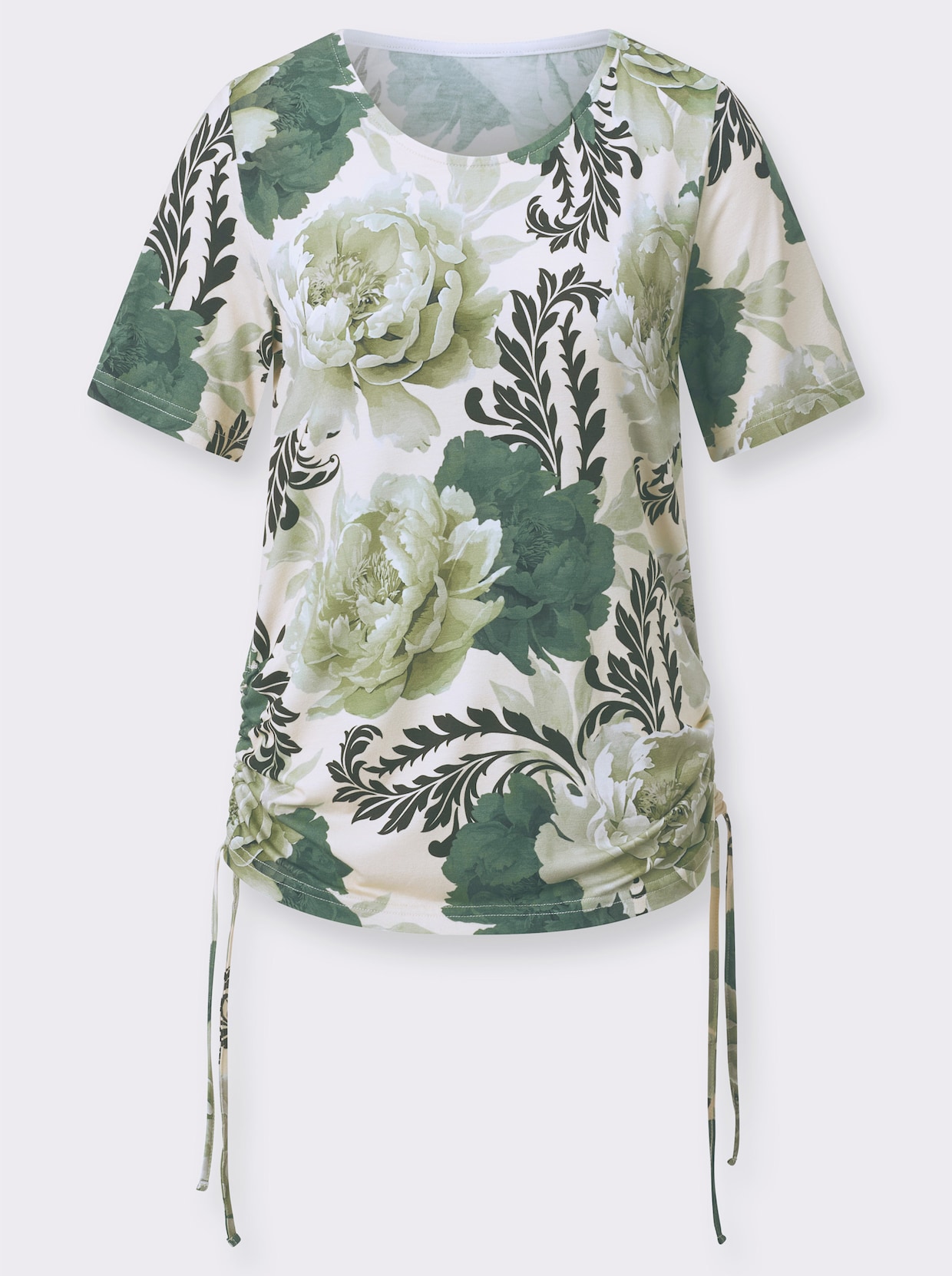 Shirt met print - champagne/lindegroen bedrukt