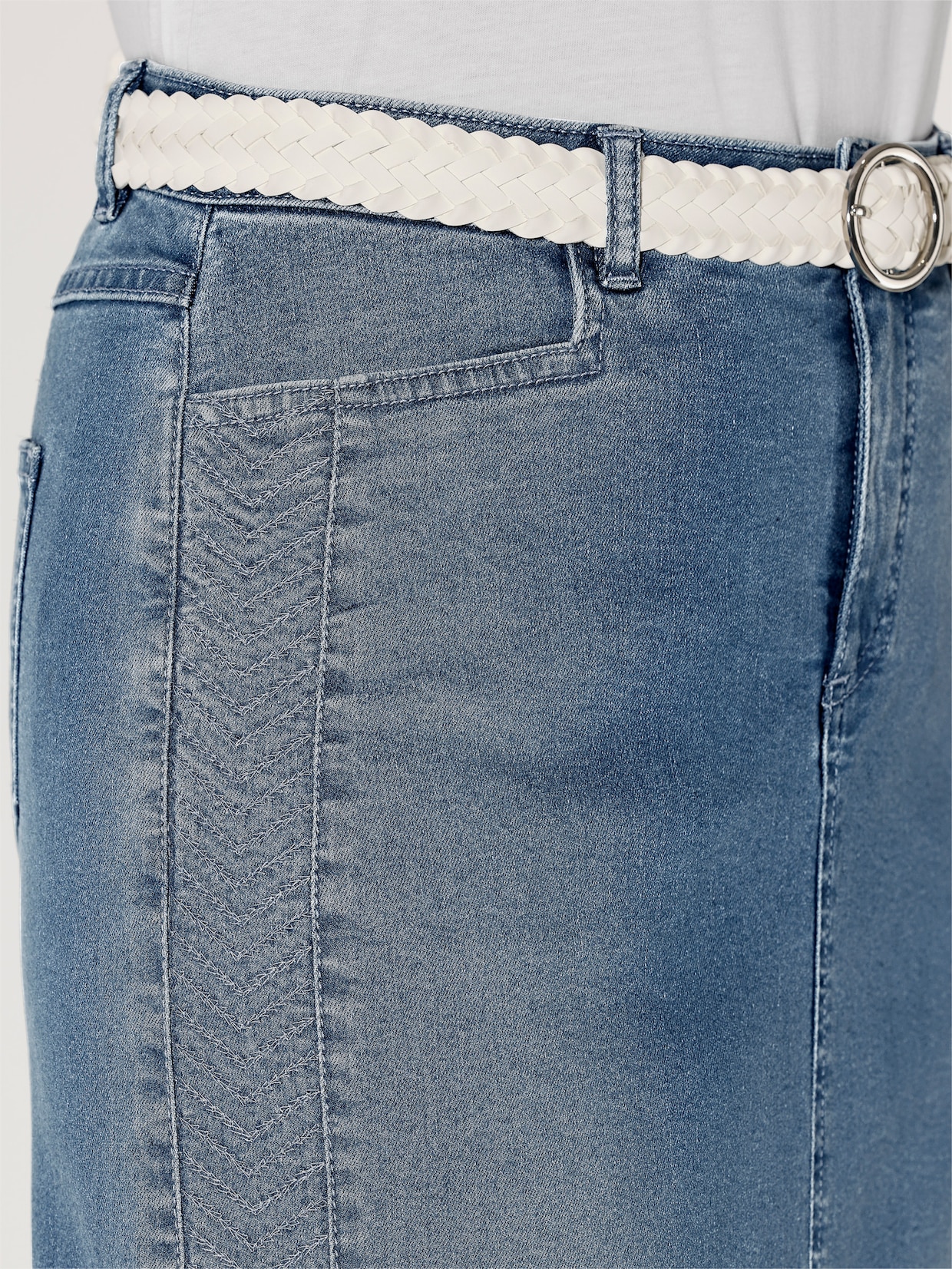 Jeansrock - blue-bleached