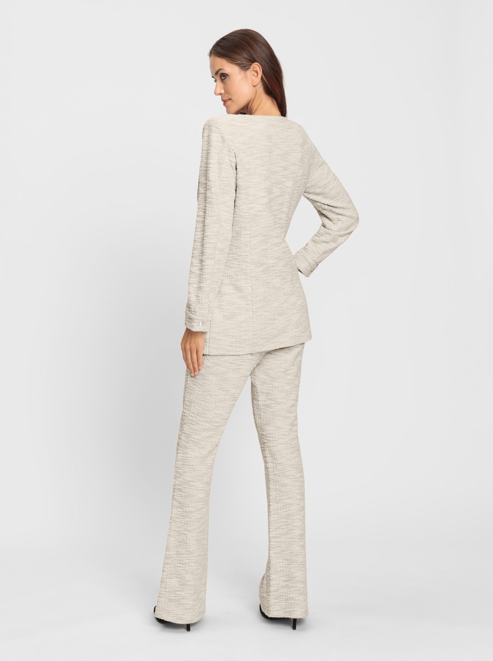 heine Hosenanzug aus Struktur-Jersey - champagner