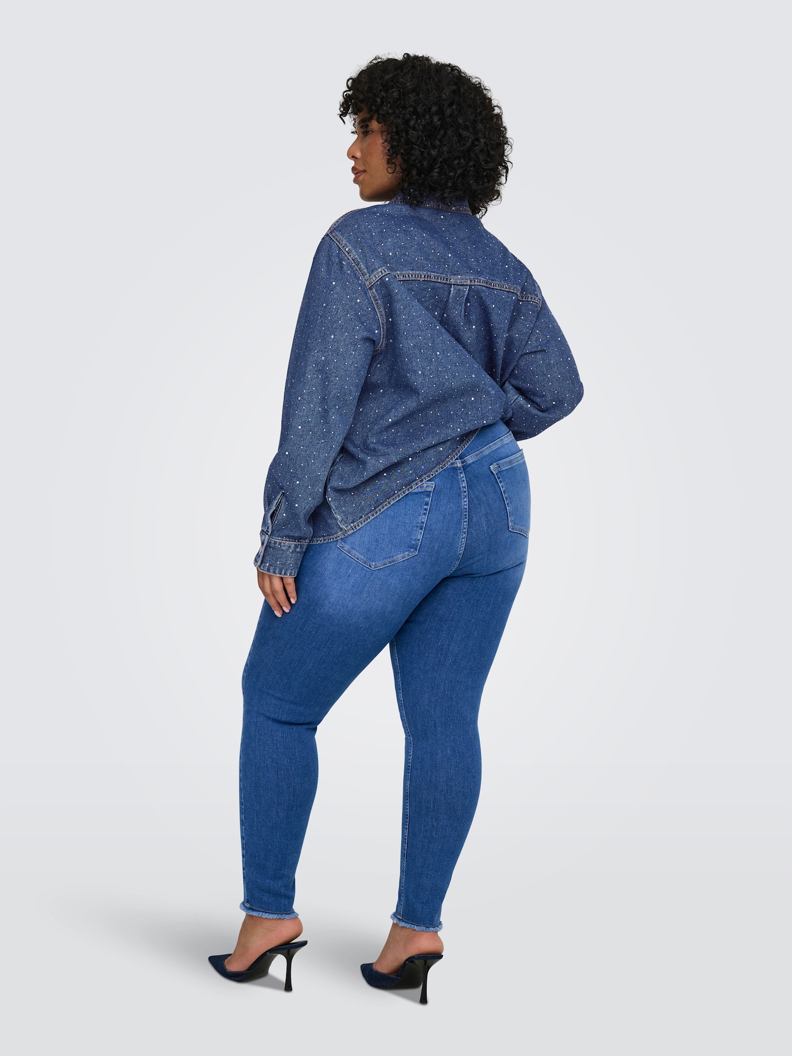 ONLY CARMAKOMA Skinny-fit-Jeans - special bright blue denim