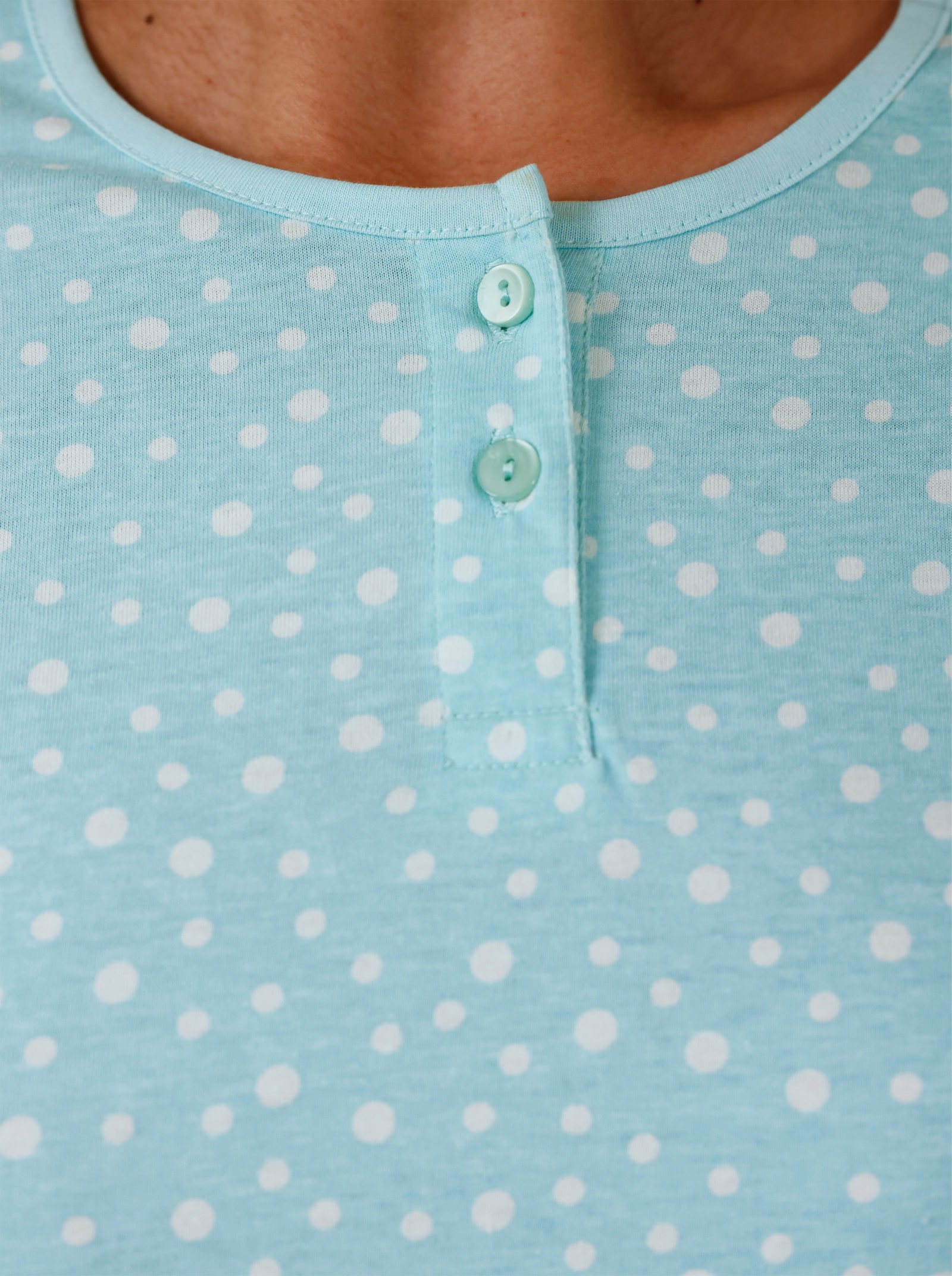 Pyjama met elastische boordjes - mint/ecru