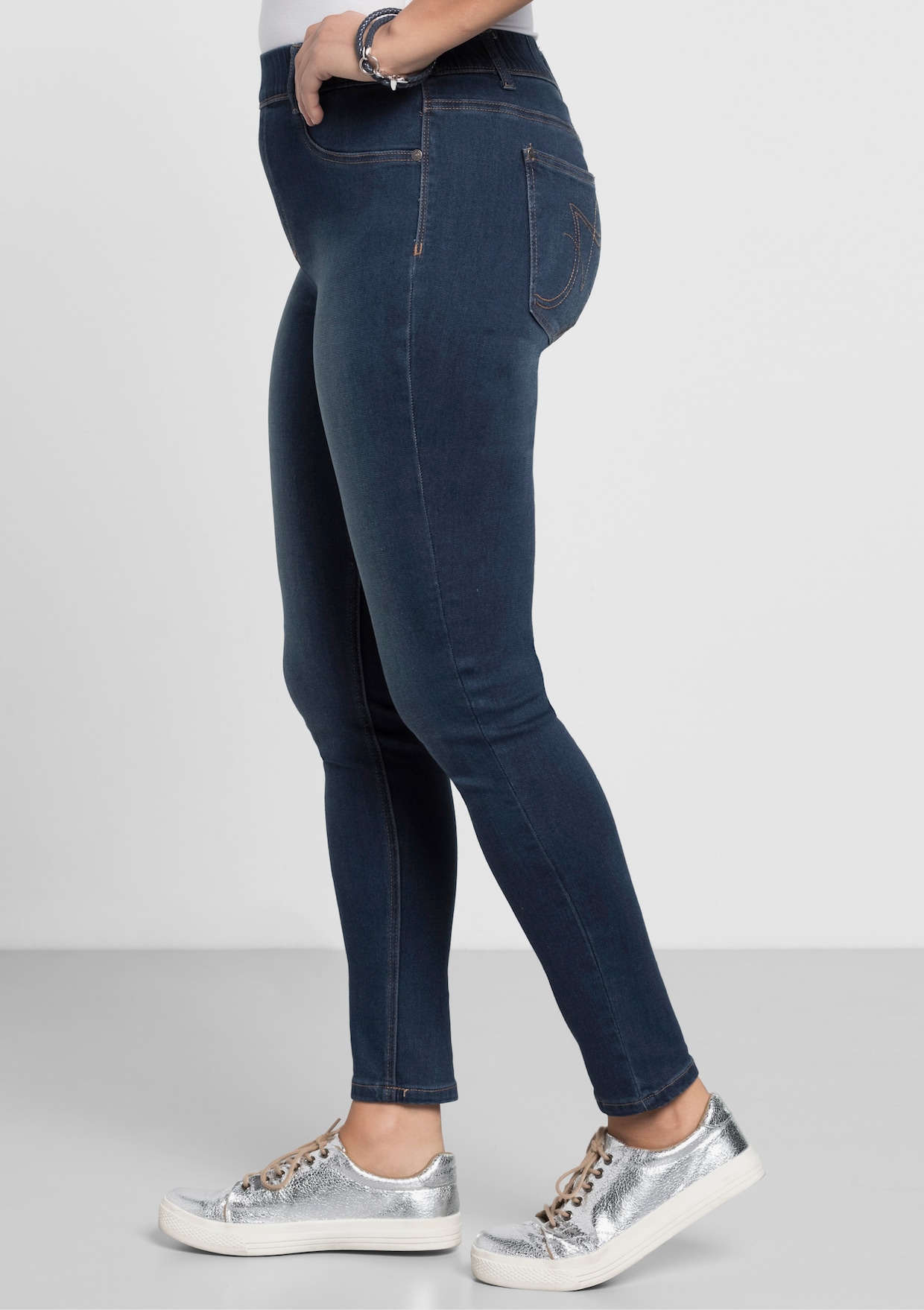 sheego Jegging - dark blue denim