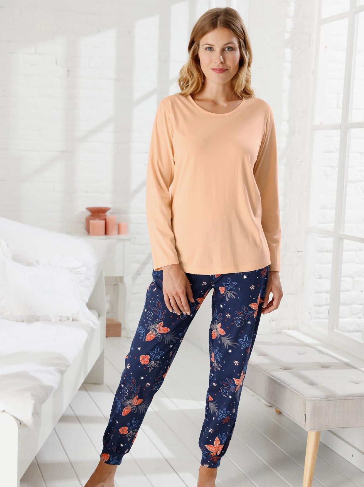 Pyjama-Broek - nachtblauw geprint