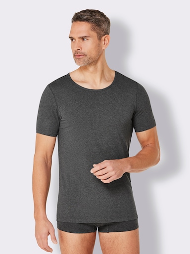 wäschepur men Shirt - antraciet gemêleerd