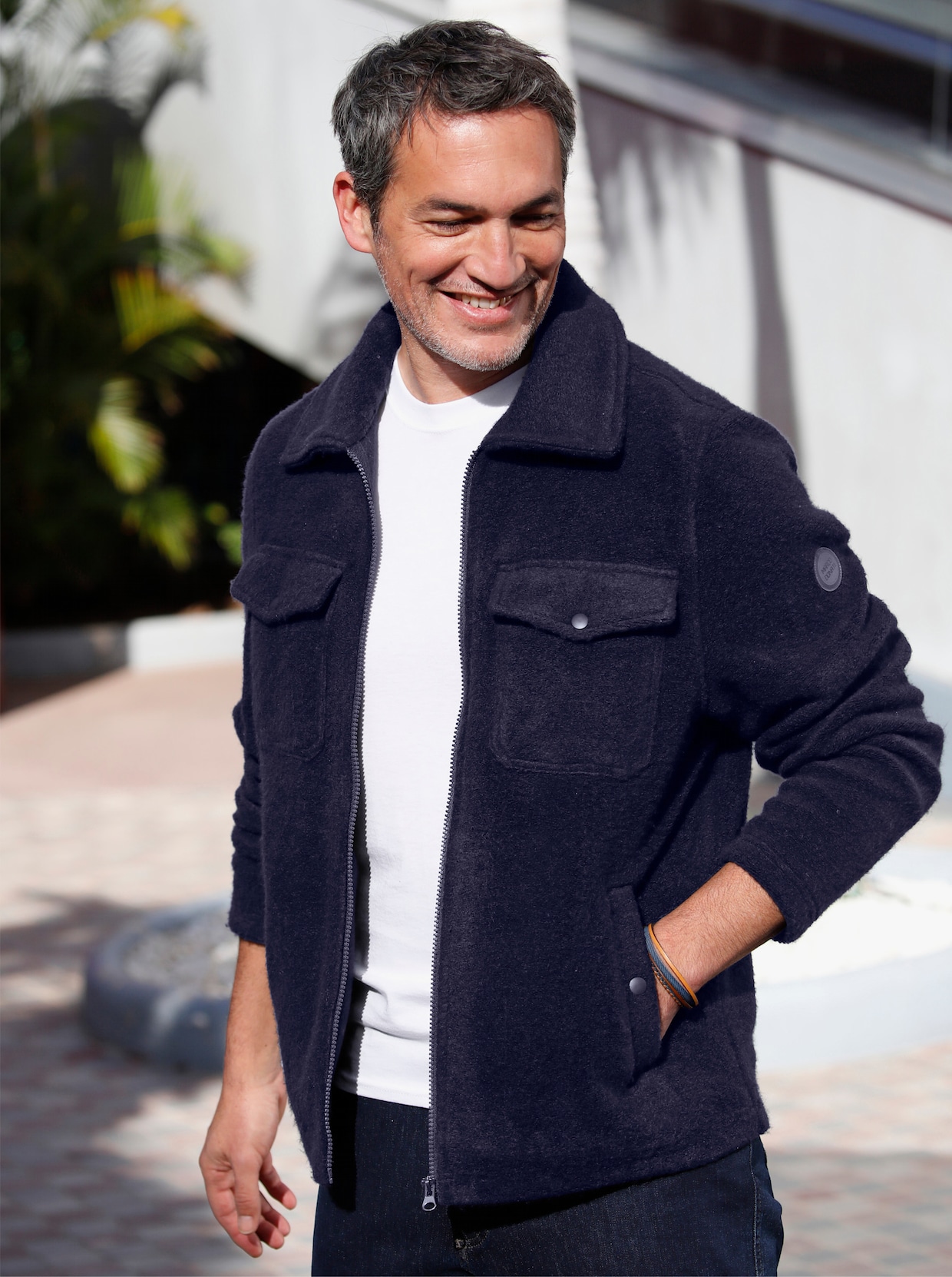 Marco Donati Fleece-Jacke - marine