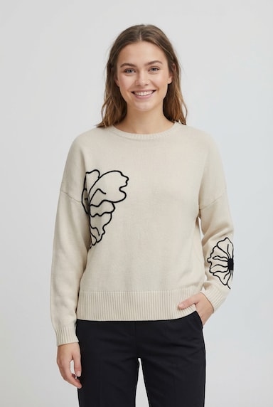 ONLY CARMAKOMA Rundhalspullover - birch detail:black