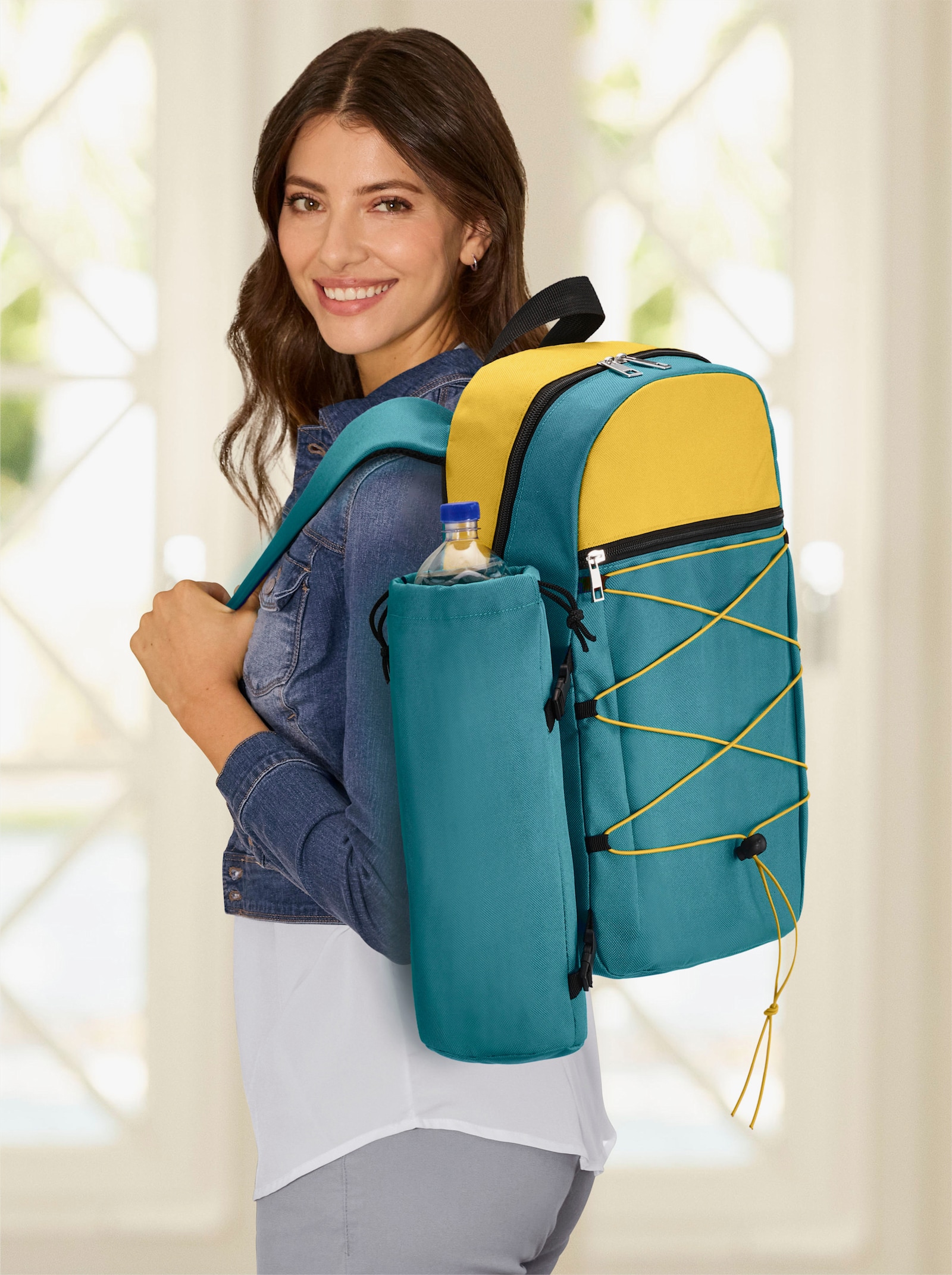 Kühlrucksack+Flaschentasche - bleu