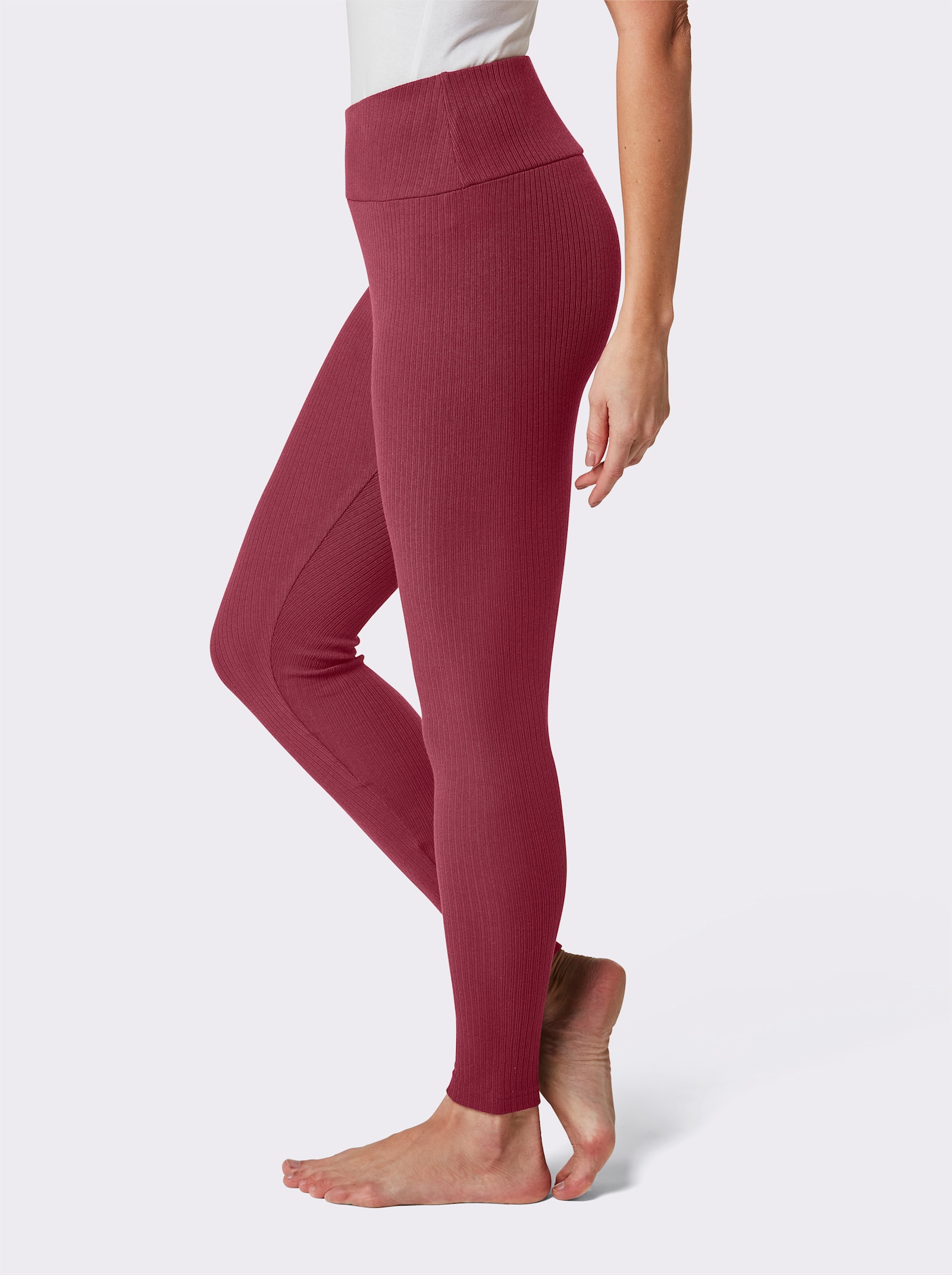 wäschepur Leggings hinten höher geschnitten - bordeaux