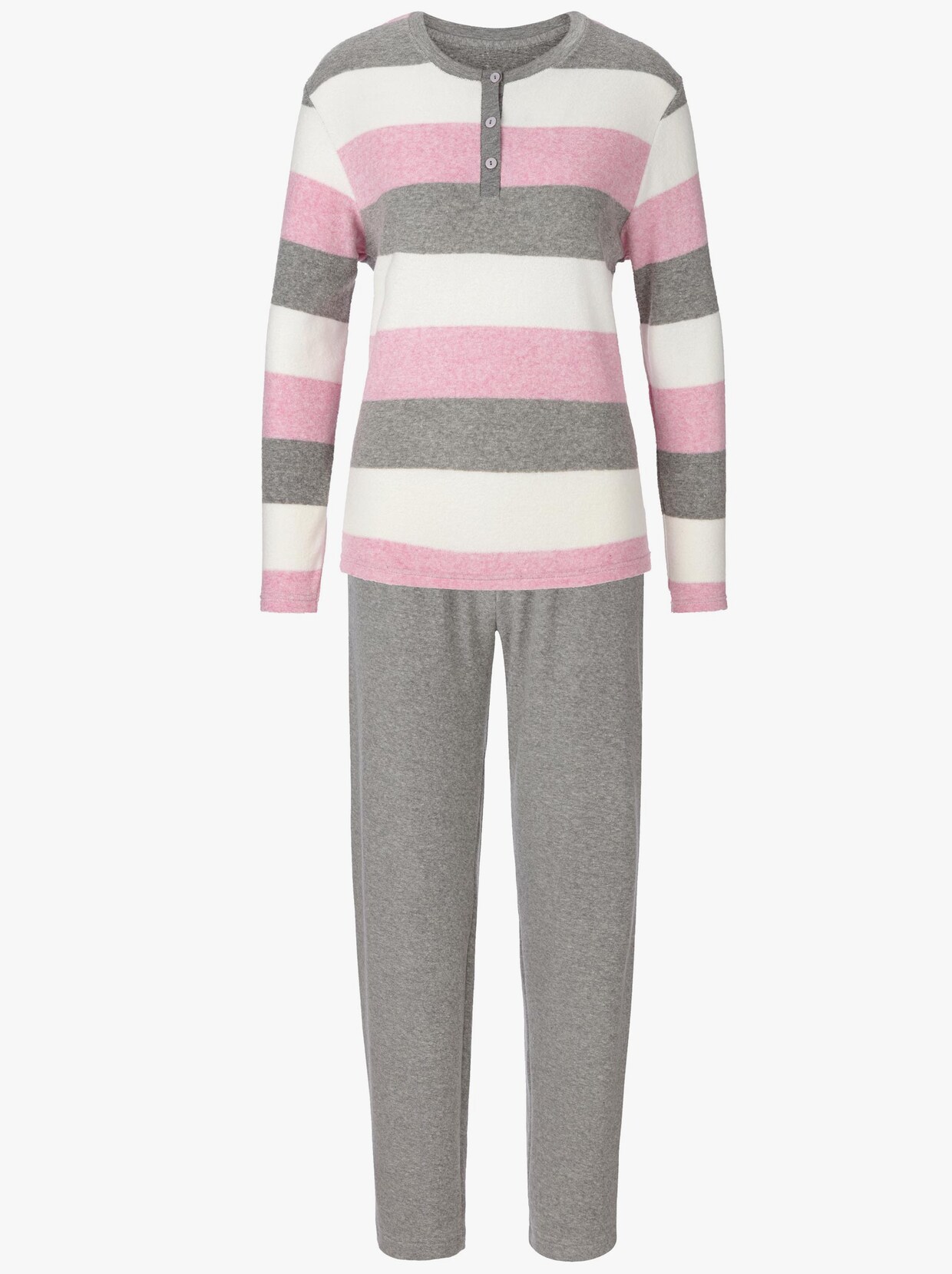 Normann Pyjama - roze/grijs gemêleerd