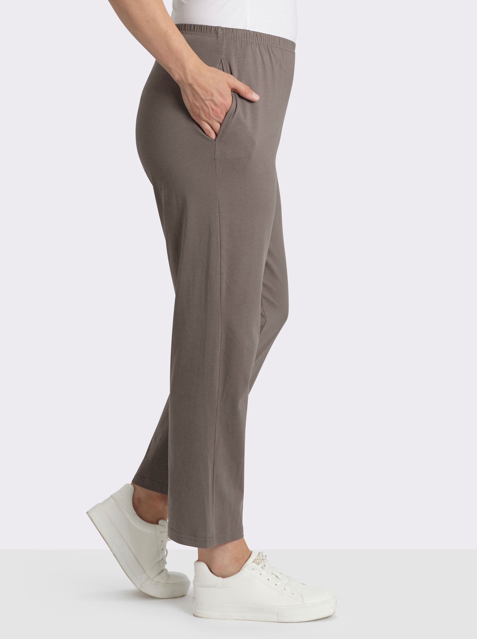 Freizeithose - petrol + taupe