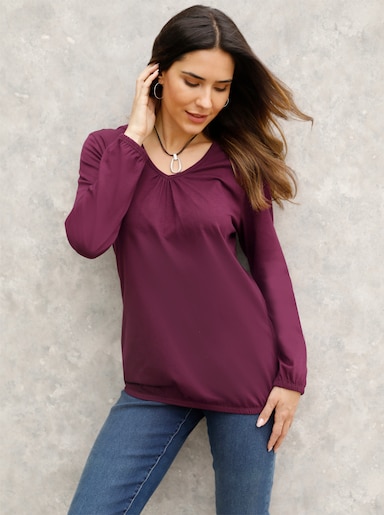 Langarmshirt - burgund