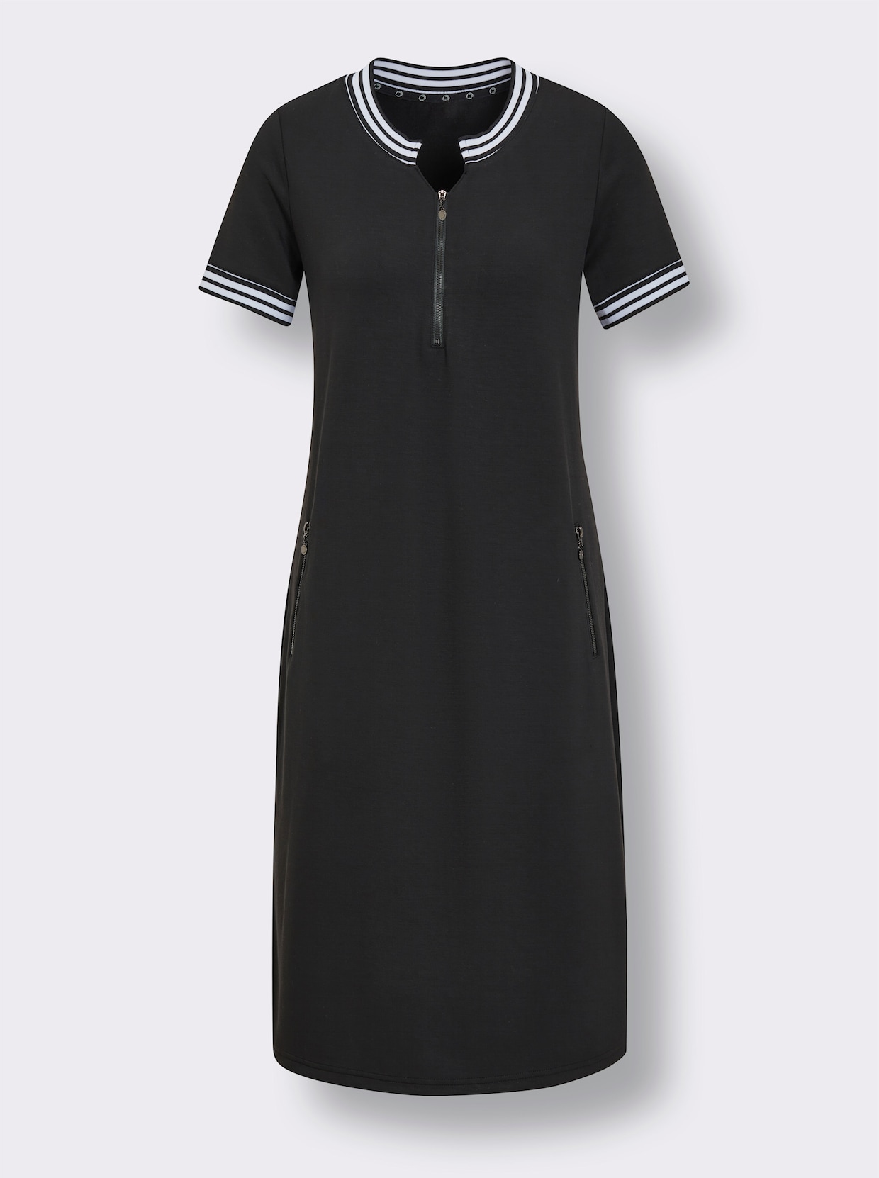 CREATION L PREMIUM Jerseykleid - schwarz-weiß