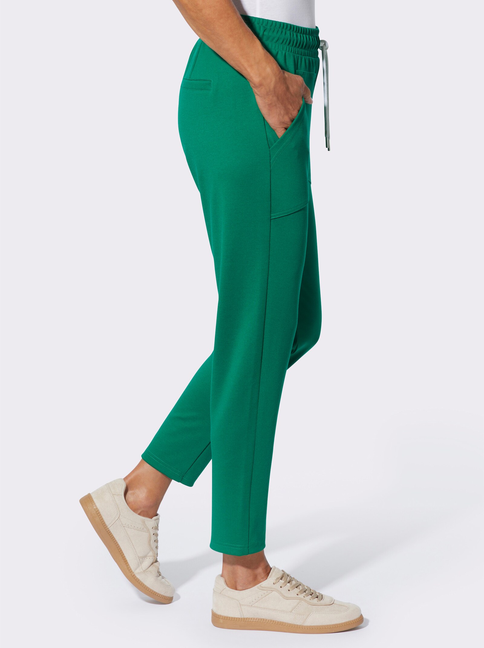 Jogg Pants mit Rundum-Dehnbund - grün