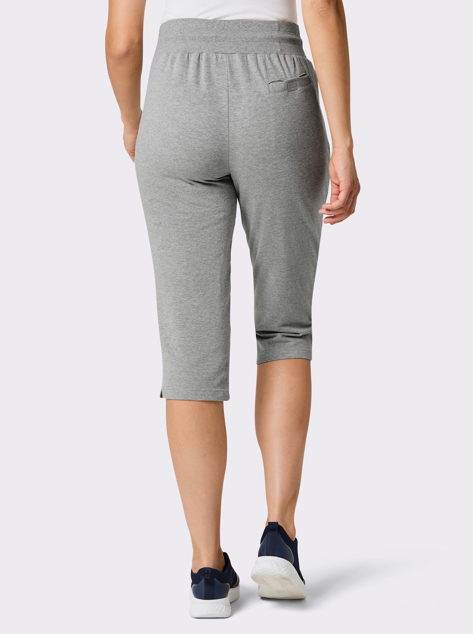 Catamaran Sports Freizeithose in Caprilänge - grau-meliert