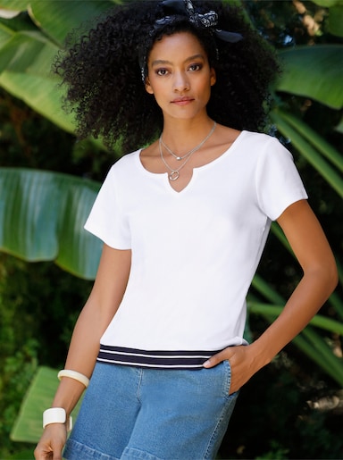 heine T-Shirt aus Baumwolle - weiß