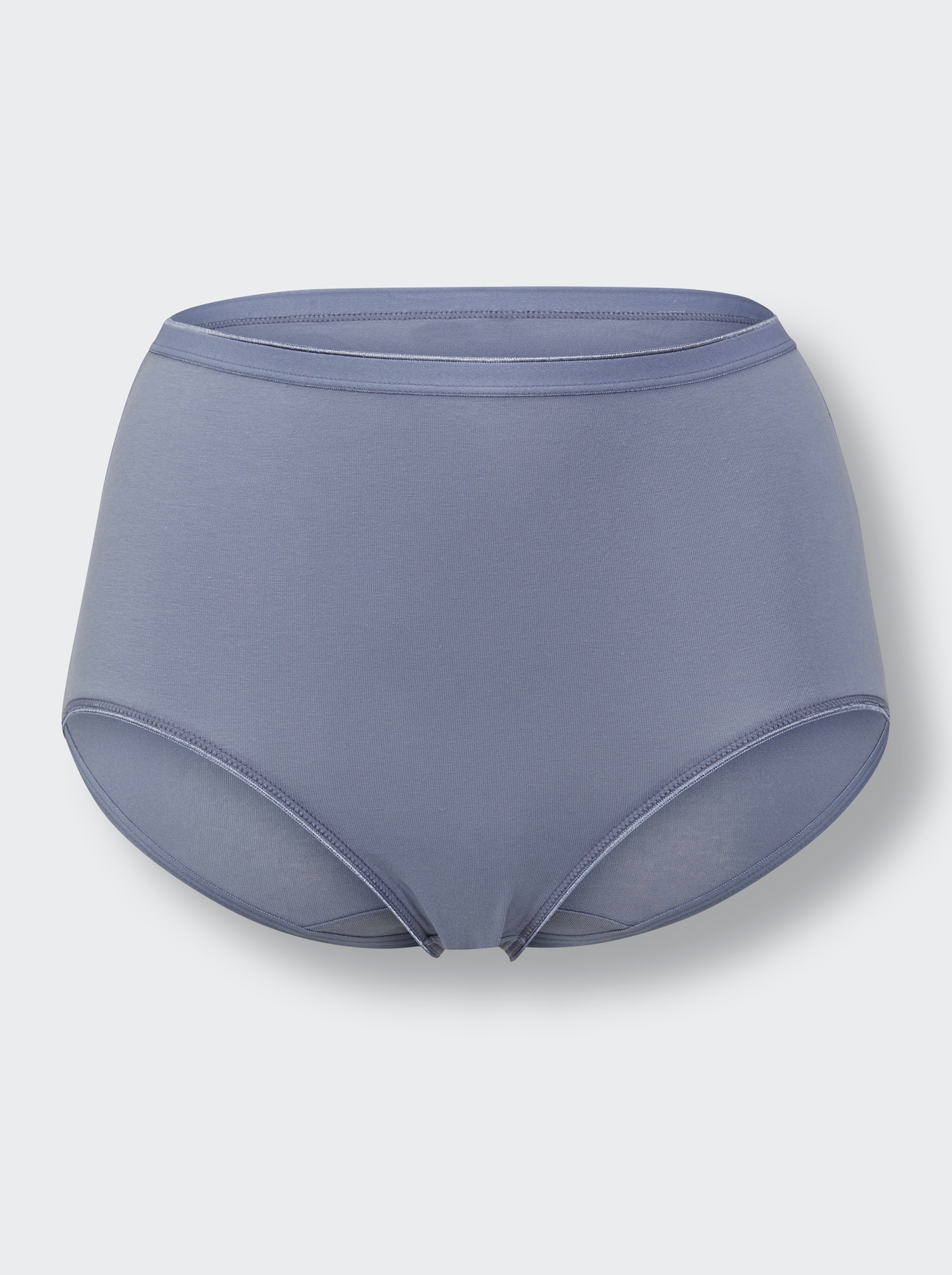 wäschepur Höga trosor med mjuk resårlinning - 2x duvblå-med tryck + 1x duvblå