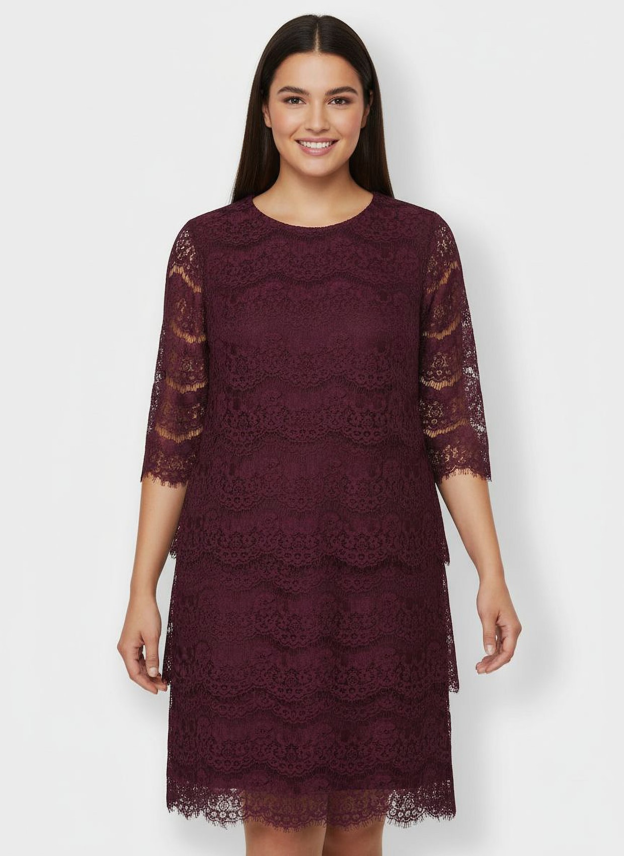 Spitzenkleid - burgund
