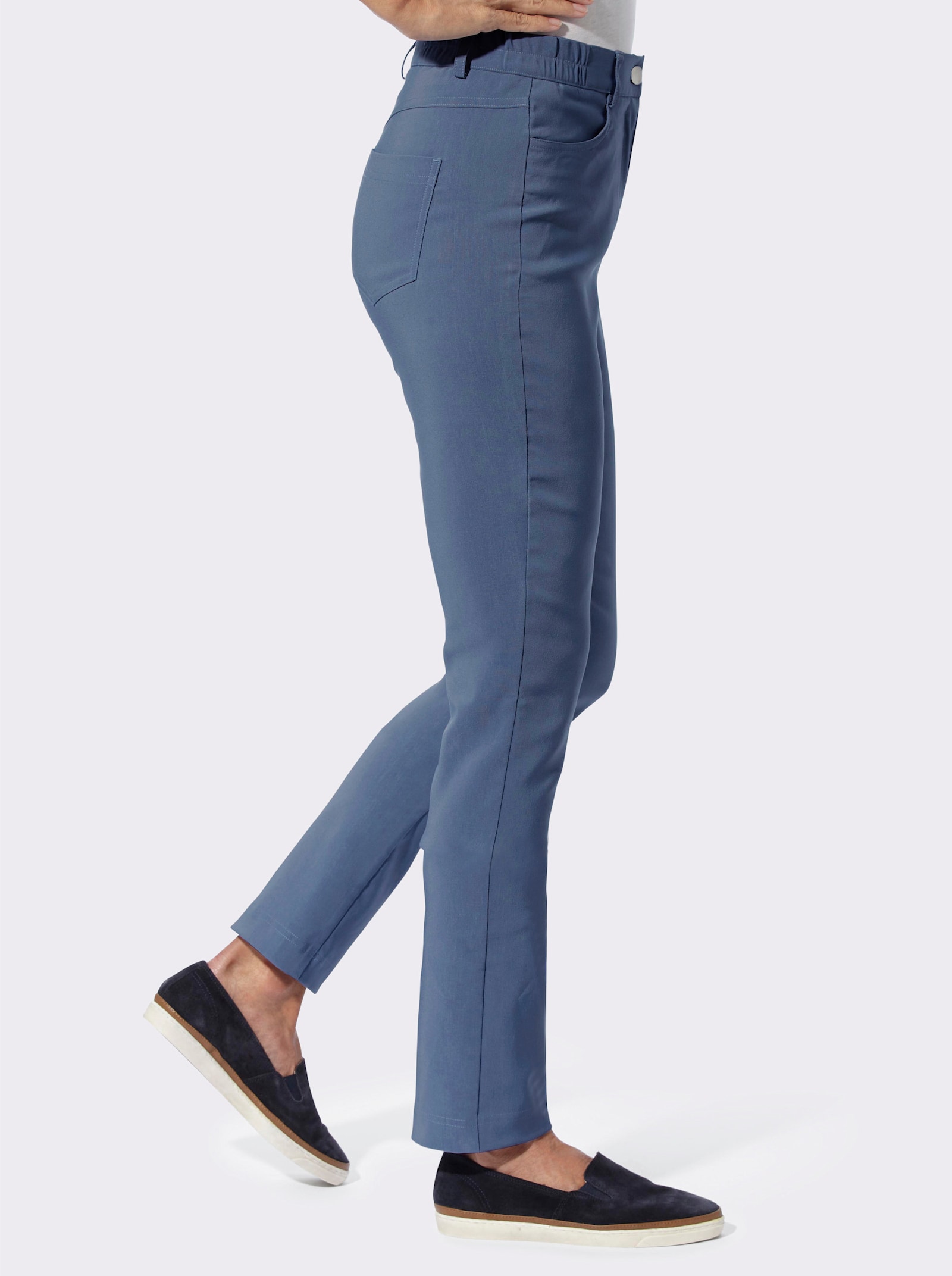 Bengalinhose mit seitlichem Dehnbund - jeansblau
