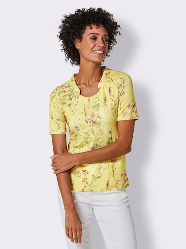 CREATION L PREMIUM Kurzarmshirt in Lyocell-Qualität - zitrone-erdbeere-bedruckt