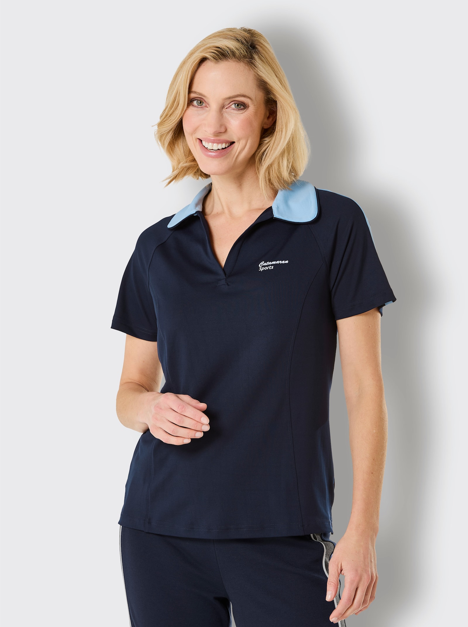 Catamaran Sports Funktionsshirt in Stretch-Qualität - marine
