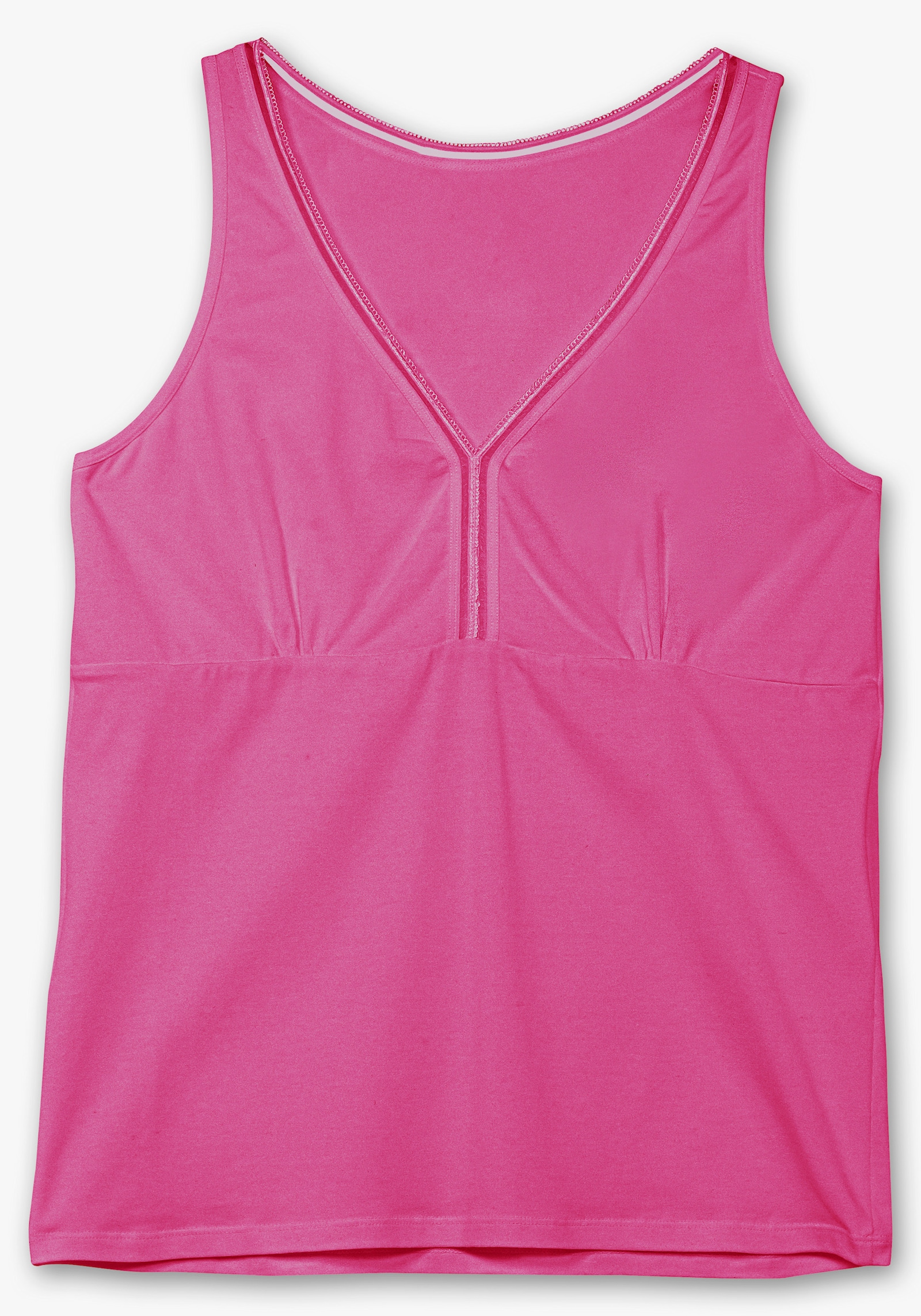 wäschepur BH-Hemd mit elastischem Zierband - magenta