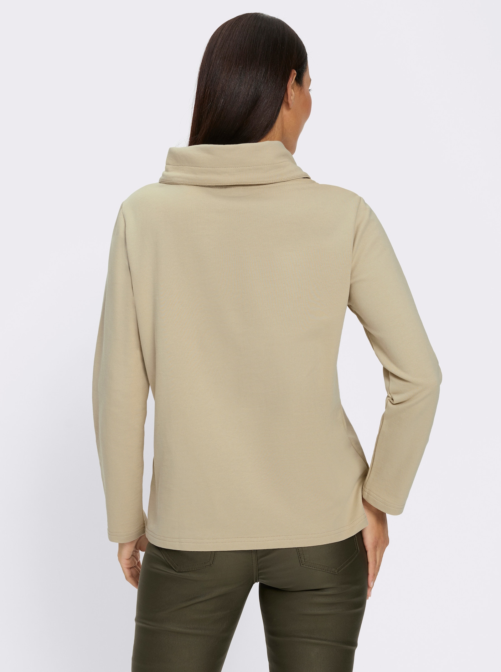 heine Sweatshirt met opschrift - zand