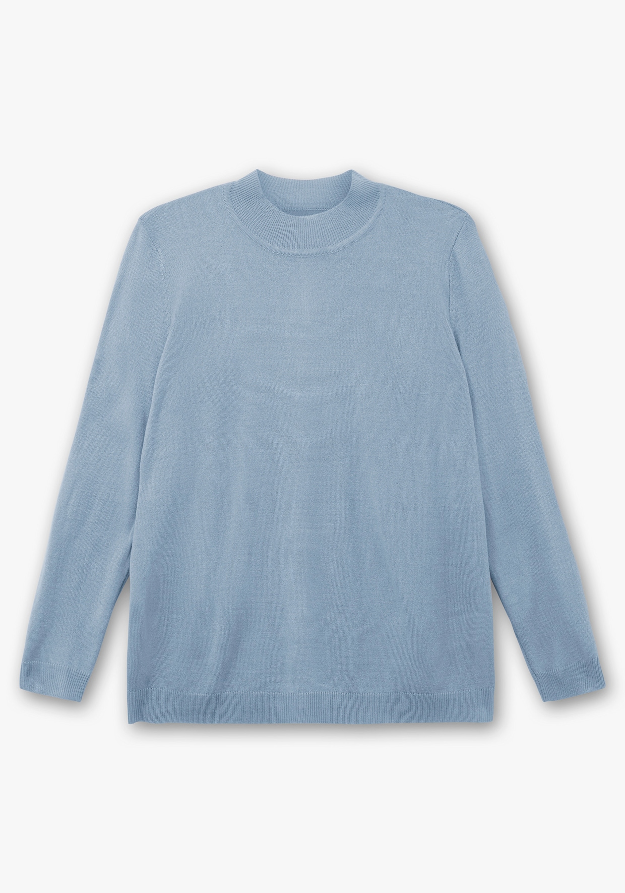 Stehkragenpullover weich wie Kaschmir - bleu