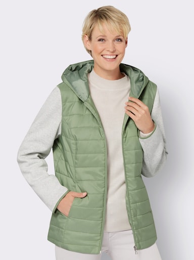 Jacke - eucalyptus-grau-meliert