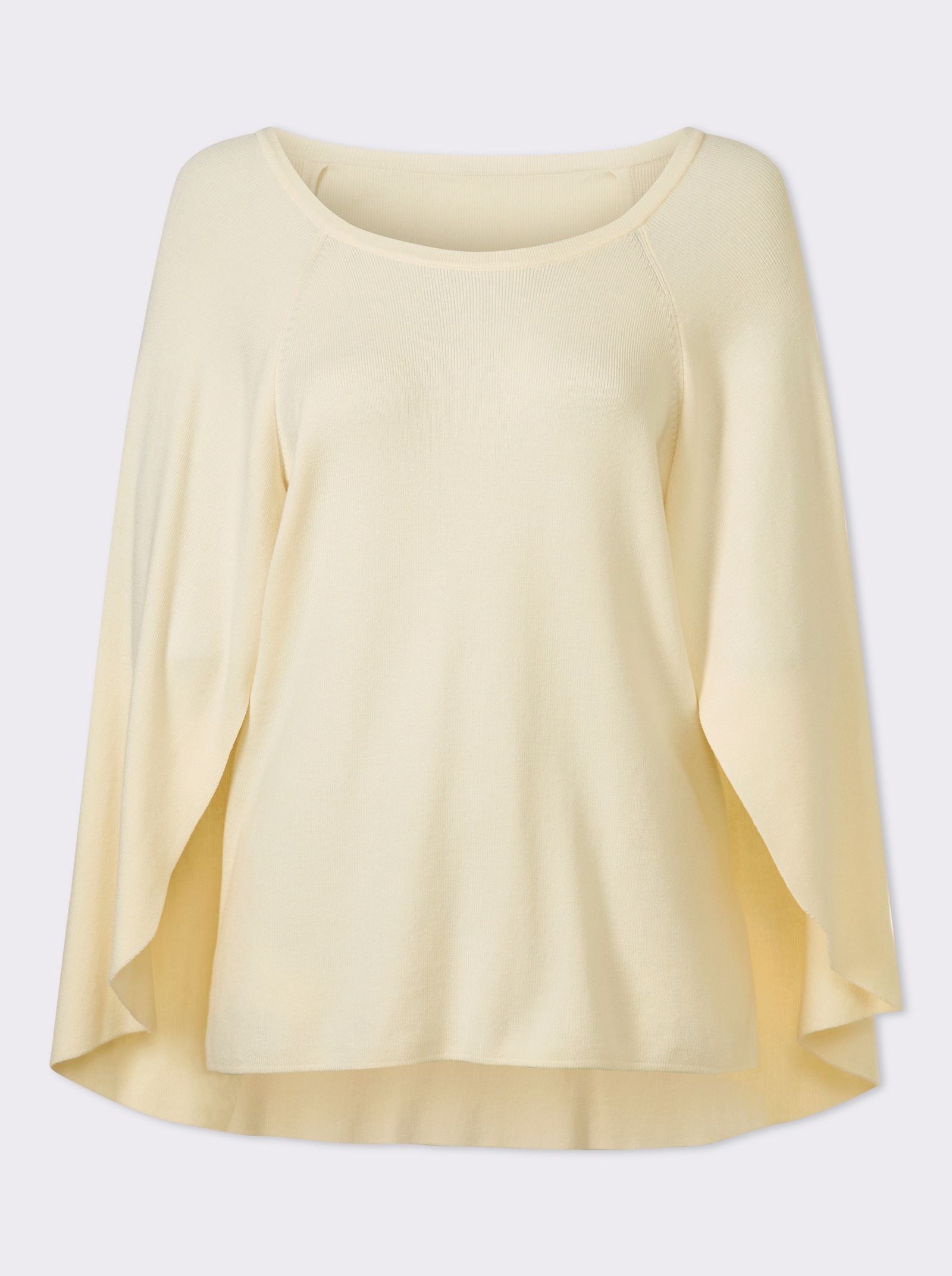 heine Pull en tricot fin style poncho - couleur ivoire