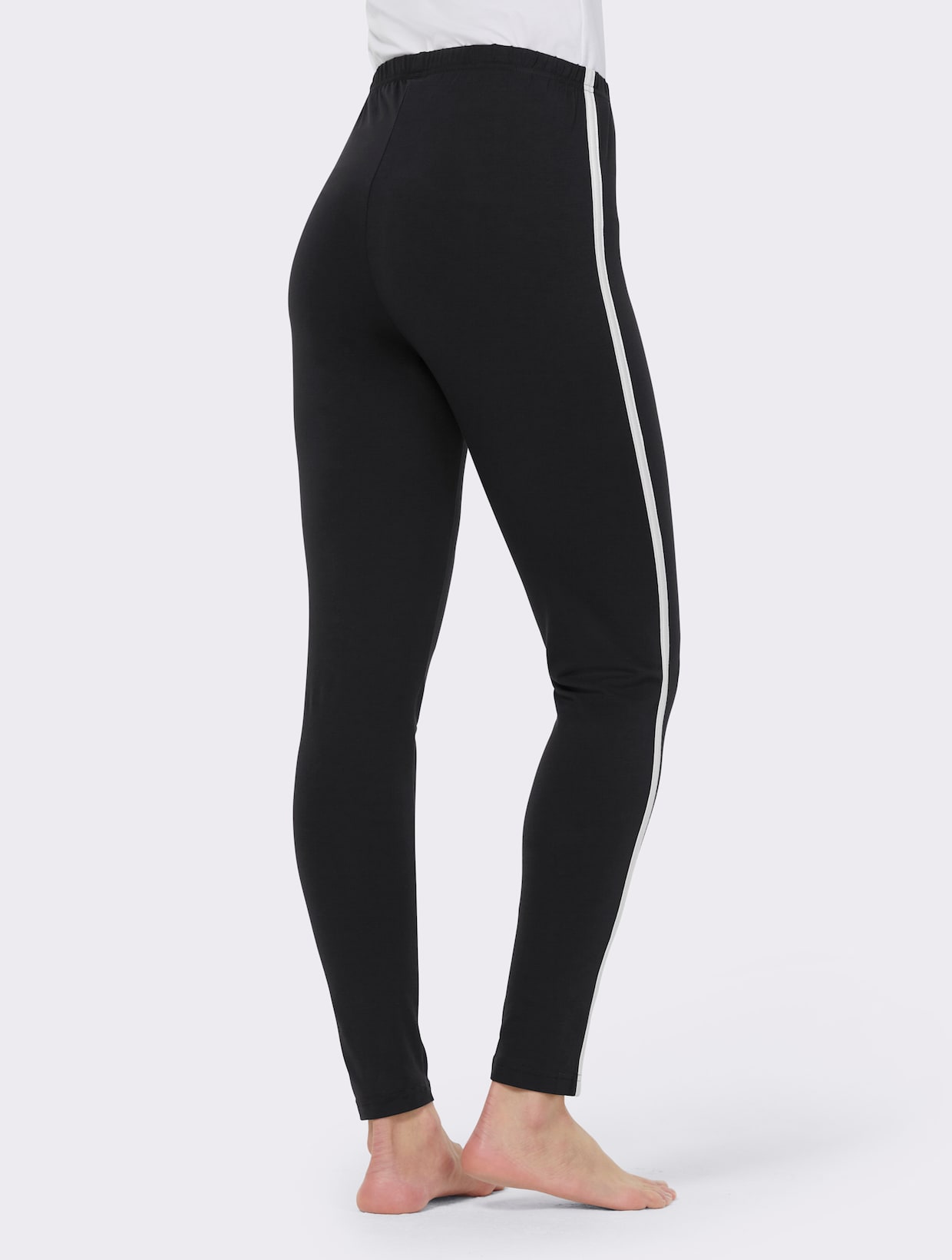 feel good Leggings - schwarz-weiß