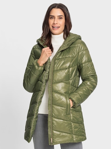 Longjacke mit Steppmuster - schilf