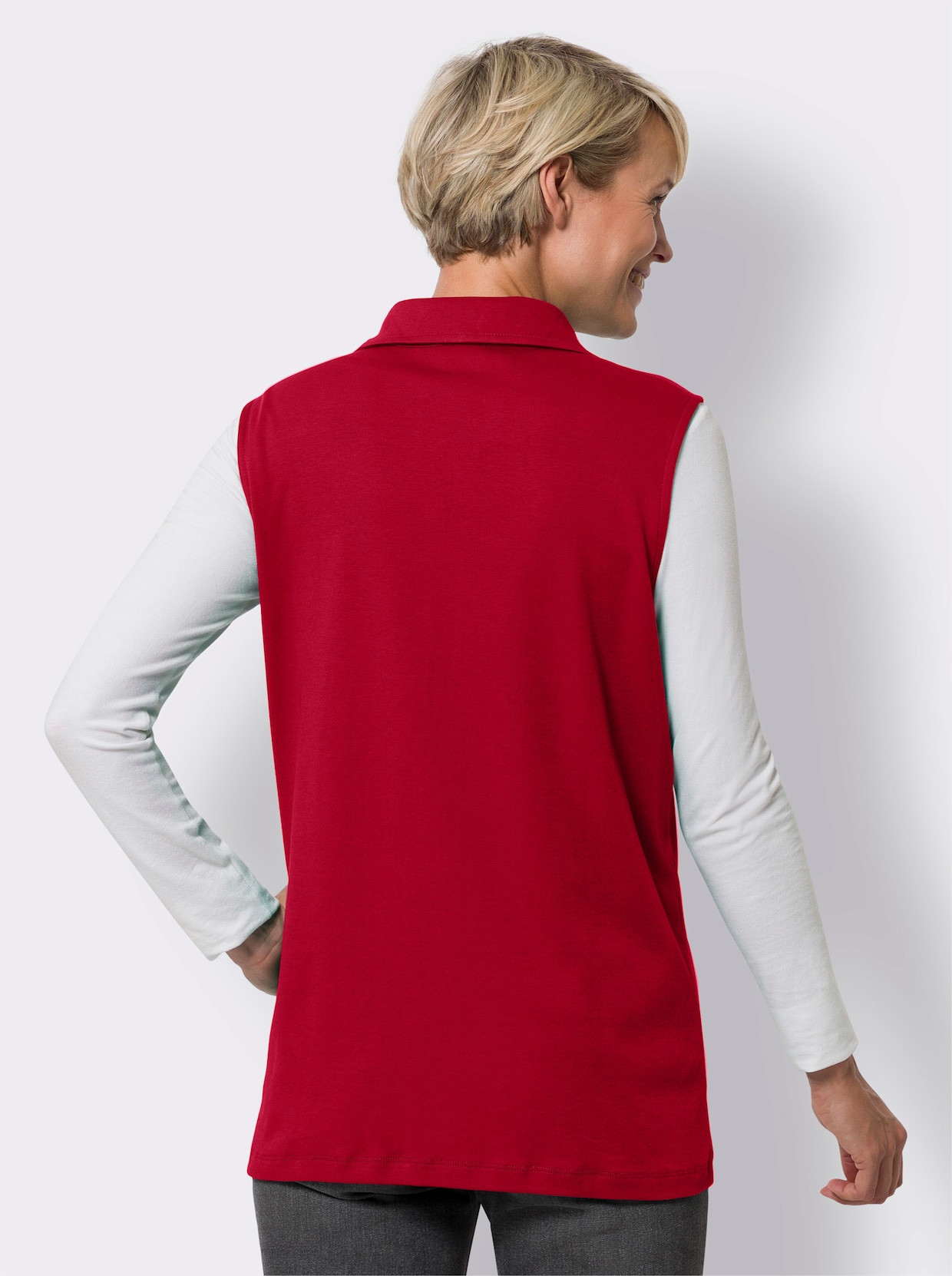 Lang vest - rood